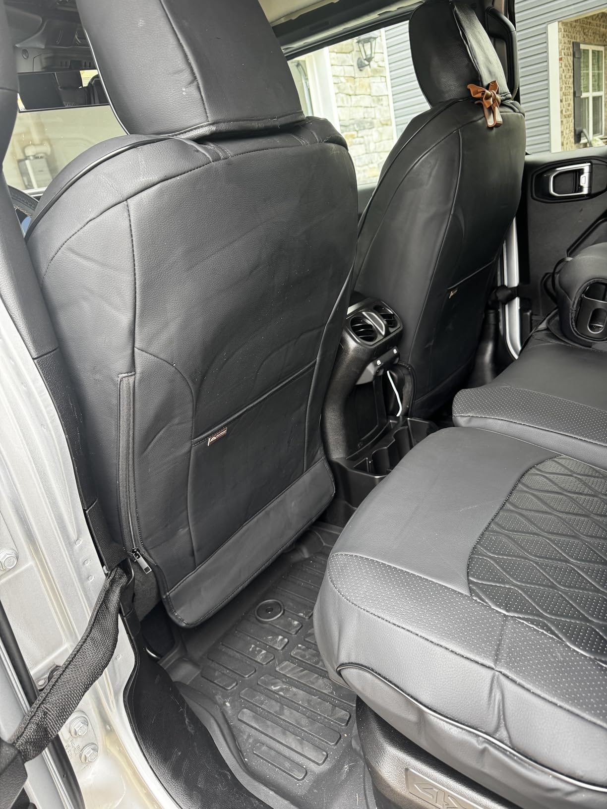 Coverado Seat Covers 4-Door Fullset for Jeep Wrangler JK JL, Waterproof Blue Car Seat Covers for Truck Automotive Seat Covers Custom Fit for 2007-2017 Jeep Wrangler customer photo 2