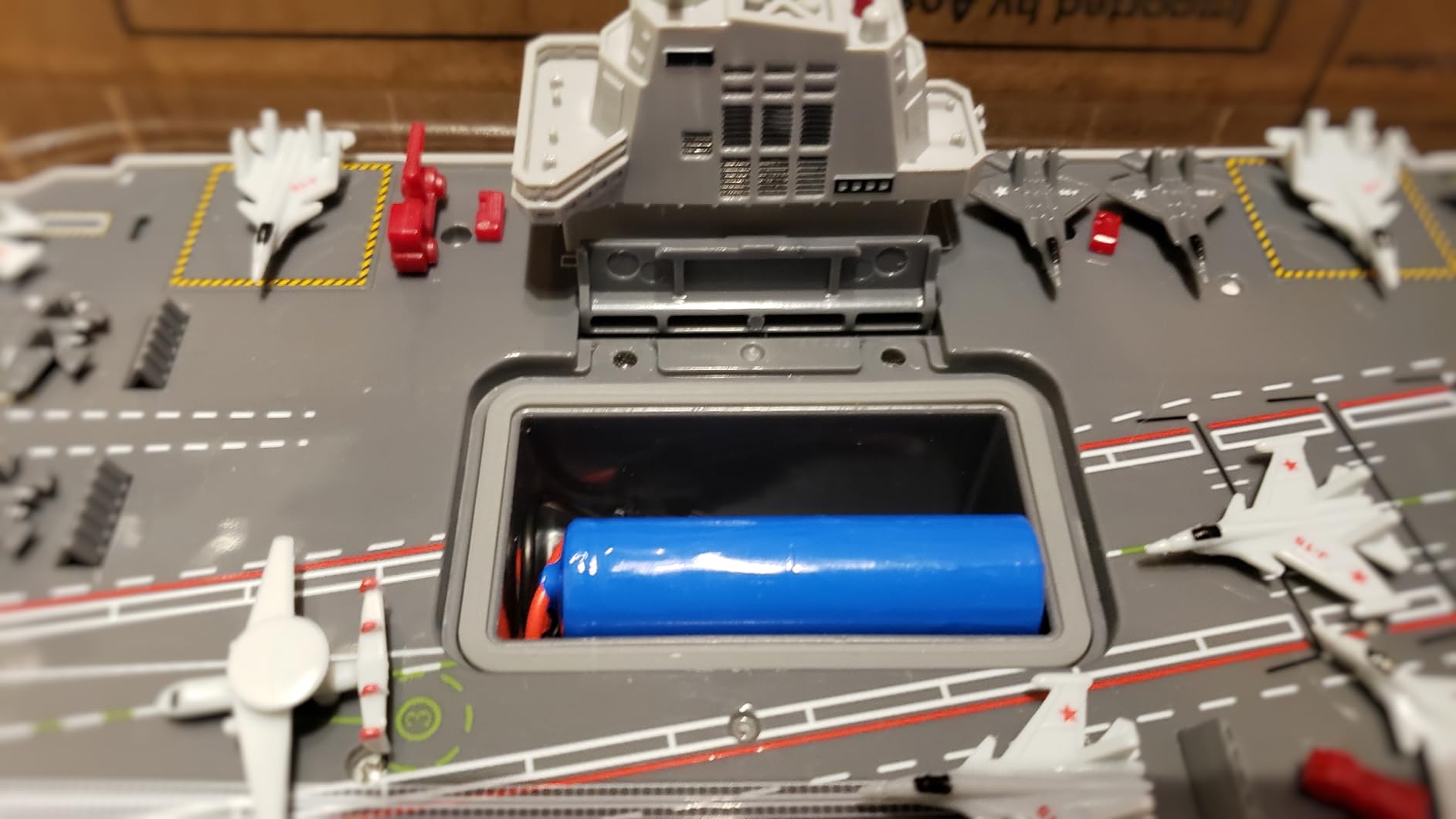 RC Boats for Kids 8-12, 16-inch Warship Battleship Aircraft Carrier with 2 Rechargeable Batteries, 15mph High Speed Remote Control Military Ship for Pool & Lake, Exhibits Model Gift for Boys customer photo 2