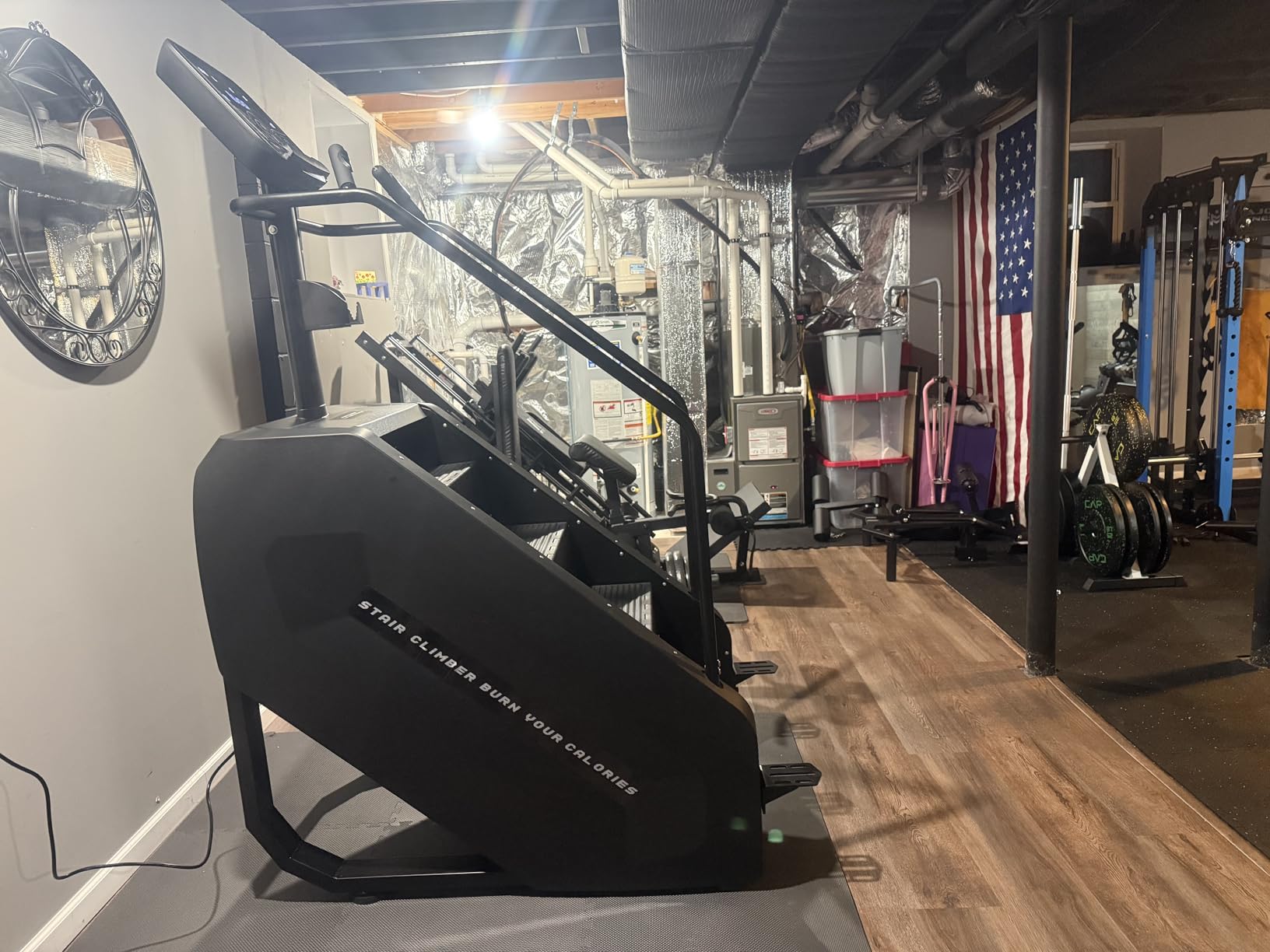 Stair Climber with LED Screen, Commercial Grade Stepmill Exercise Machine, 15 Speed Levels Stair Climber Stepping Machine for Cardio and Lower Body Workouts, 660LBS, 15-164 Steps/Minute customer photo 1