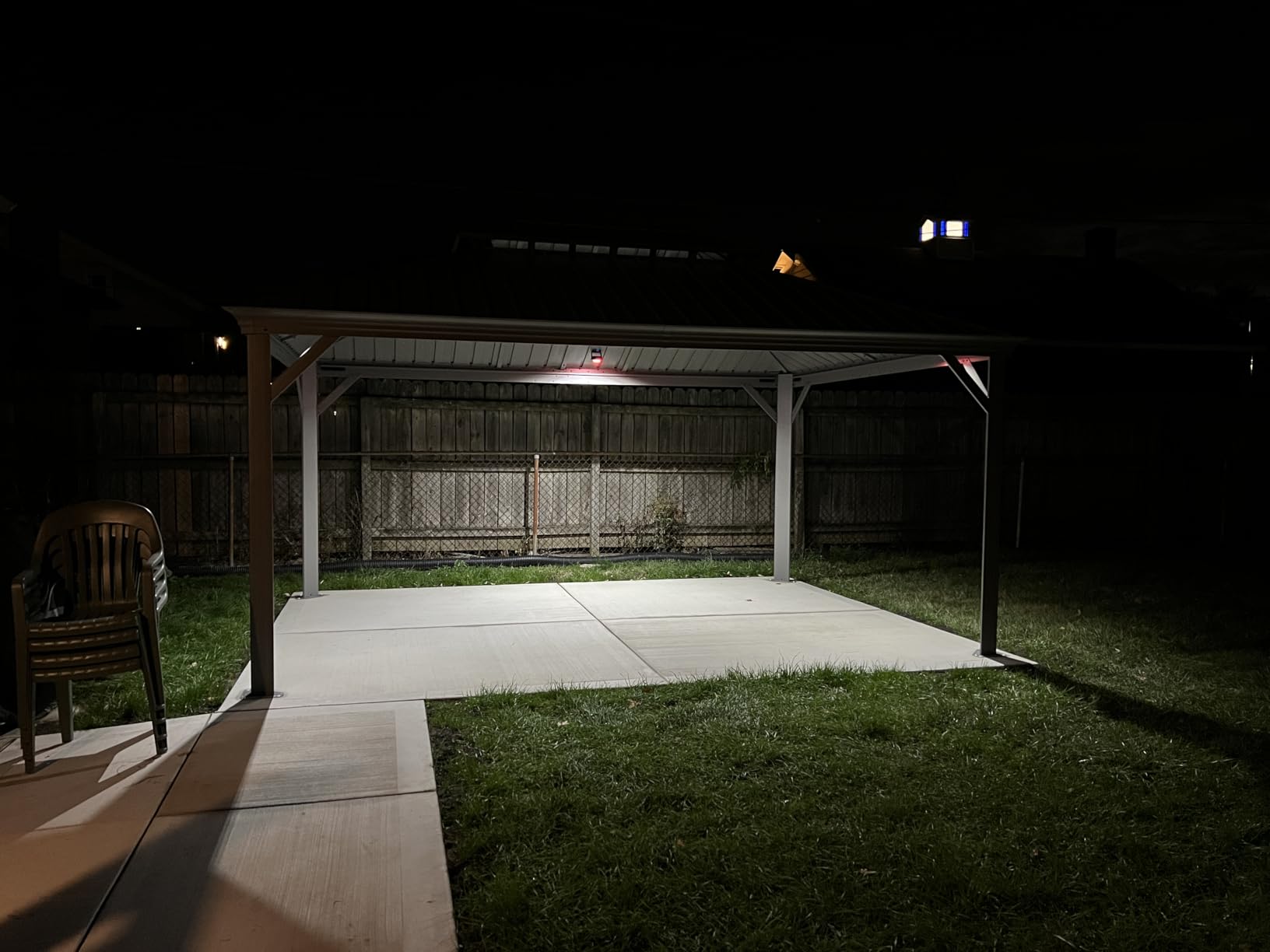 PURPLE LEAF 11' x 13' Permanent Hardtop Gazebo with Galvanized Steel Double Roof and Aluminum Frames Outdoor Large Pavilion Gazebo for Patio Deck Garden, Netting and Curtains Included, Light Grey customer photo 1