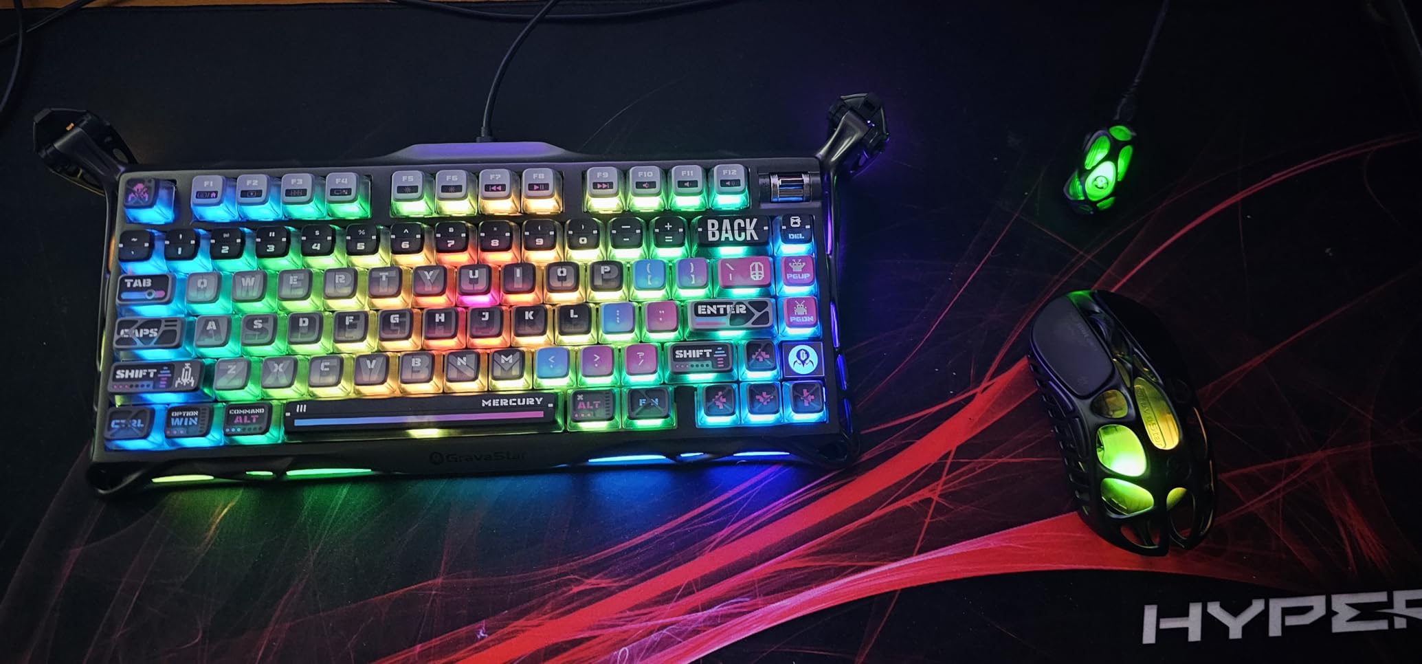 GravaStar Mercury X Pro Wireless Gaming Mouse, Come with 8K Dongle - 32,000 DPI PAW 3950 Sensor, 8,000Hz Polling Rate, Only 49g, Magnesium Alloy Hollow Frame, RGB Lighting, 5 Programmable Buttons customer photo 1