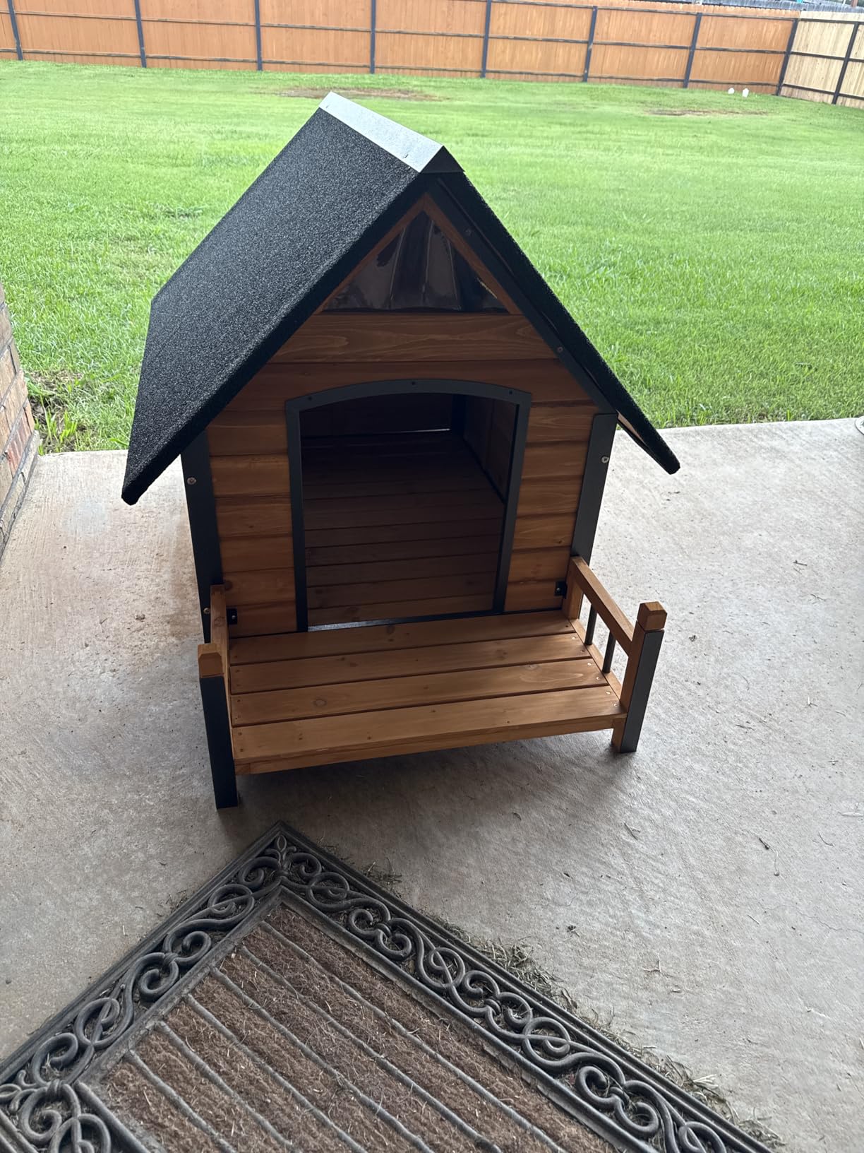 GUTINNEEN Heated Dog House Outdoor Insulated Dog Kennel with Metal Frame, Heated Pad, Insulated Liner, 33