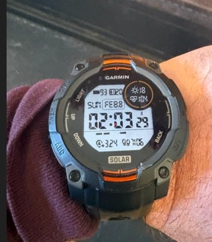 Instinct 3 45mm, Solar Charged Display, Rugged Outdoor GPS Smartwatch, Metal-Reinforced Bezel, Built-in Flashlight, Black customer photo 2