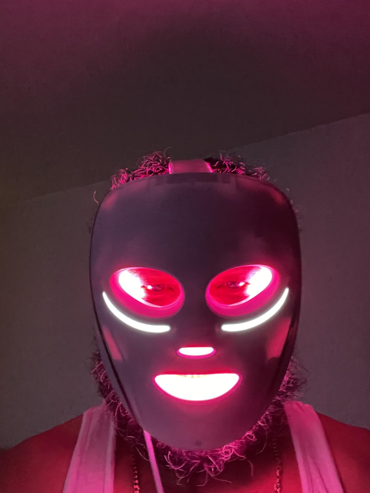 CryoGlow LED Face Mask with Under-Eye Cooling, Anti-Ageing & Blemish Repair, Red & Blue LED, Infrared Light Therapy, USB-C, Remote Control, Storage Bag, Blue Frost, FW312 customer photo 2