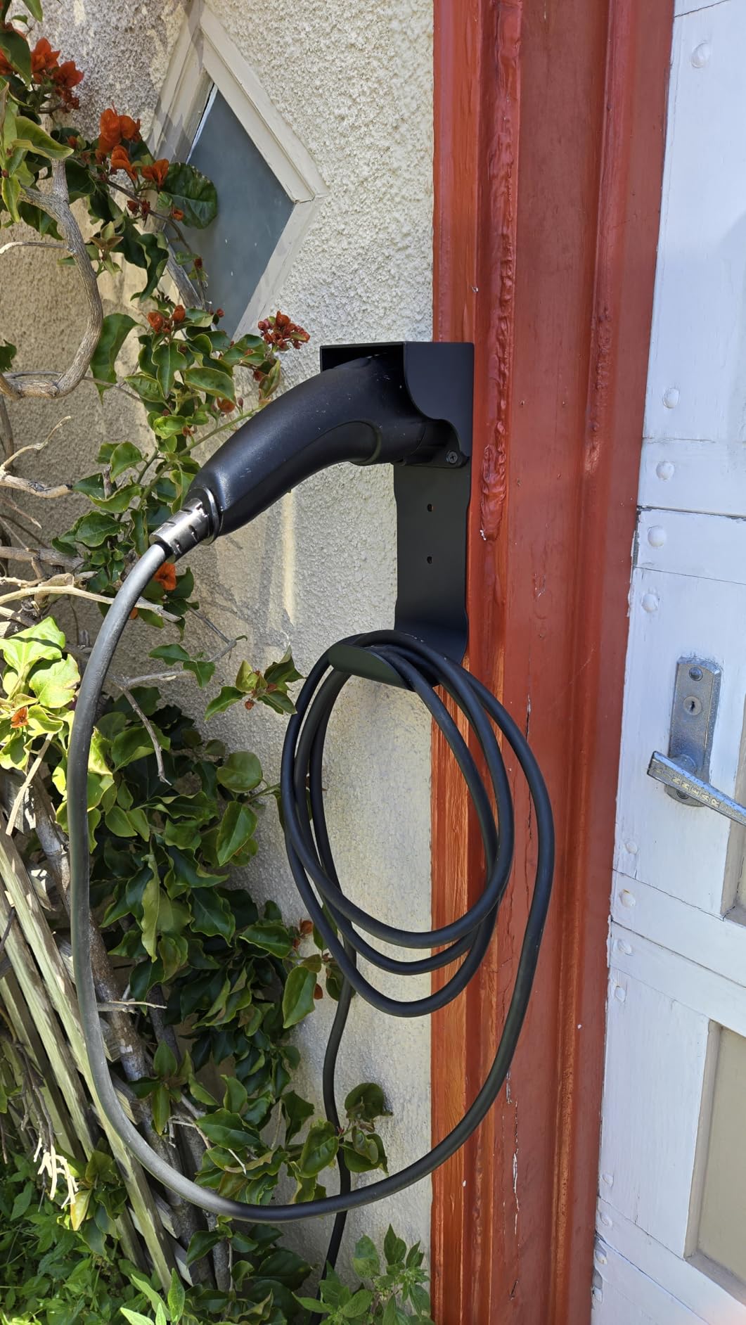 Autel EV Charger Holder, Wall-Mount Connector Nozzle Holster Dock with J-Hook for SAE J1772, Electric Car Charger Cable Organizer, Space Saving customer photo 2