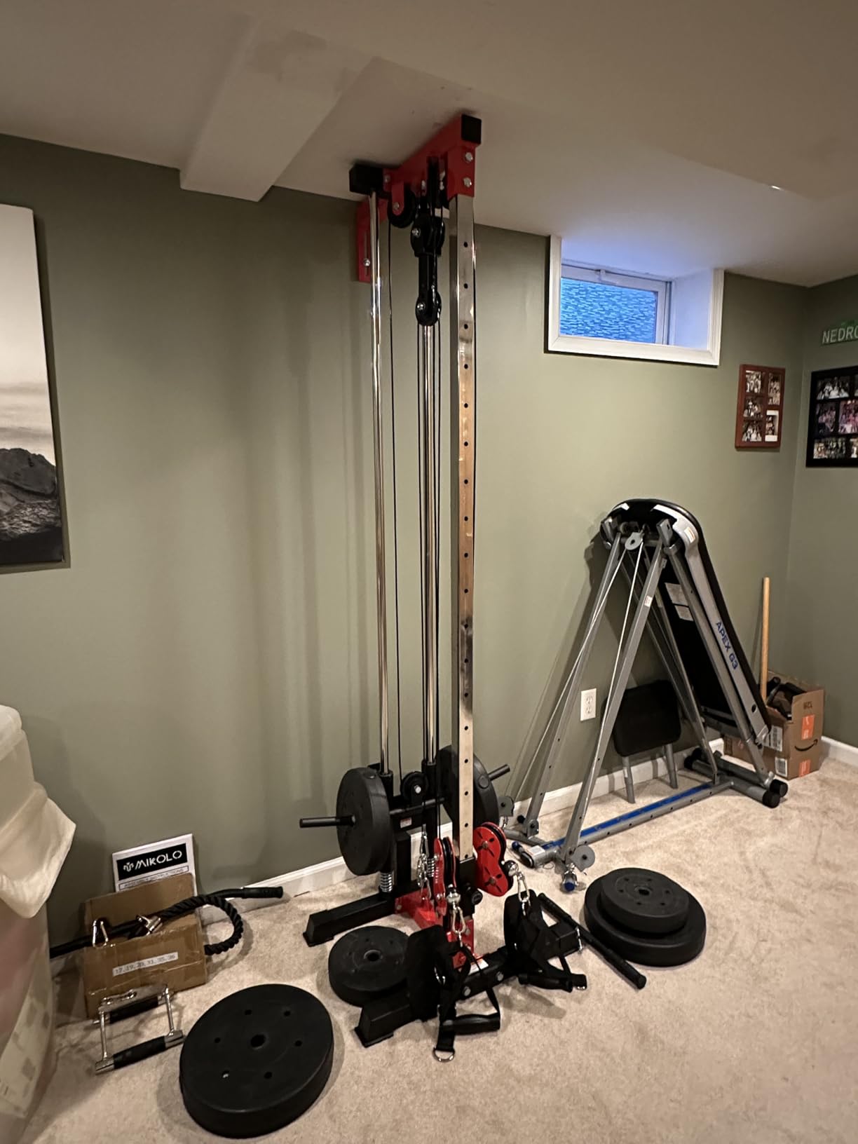 Mikolo Wall Mount Cable Station, Cable Crossover Machine with Dual Pulley System and 18 Adjustable Positions customer photo 1
