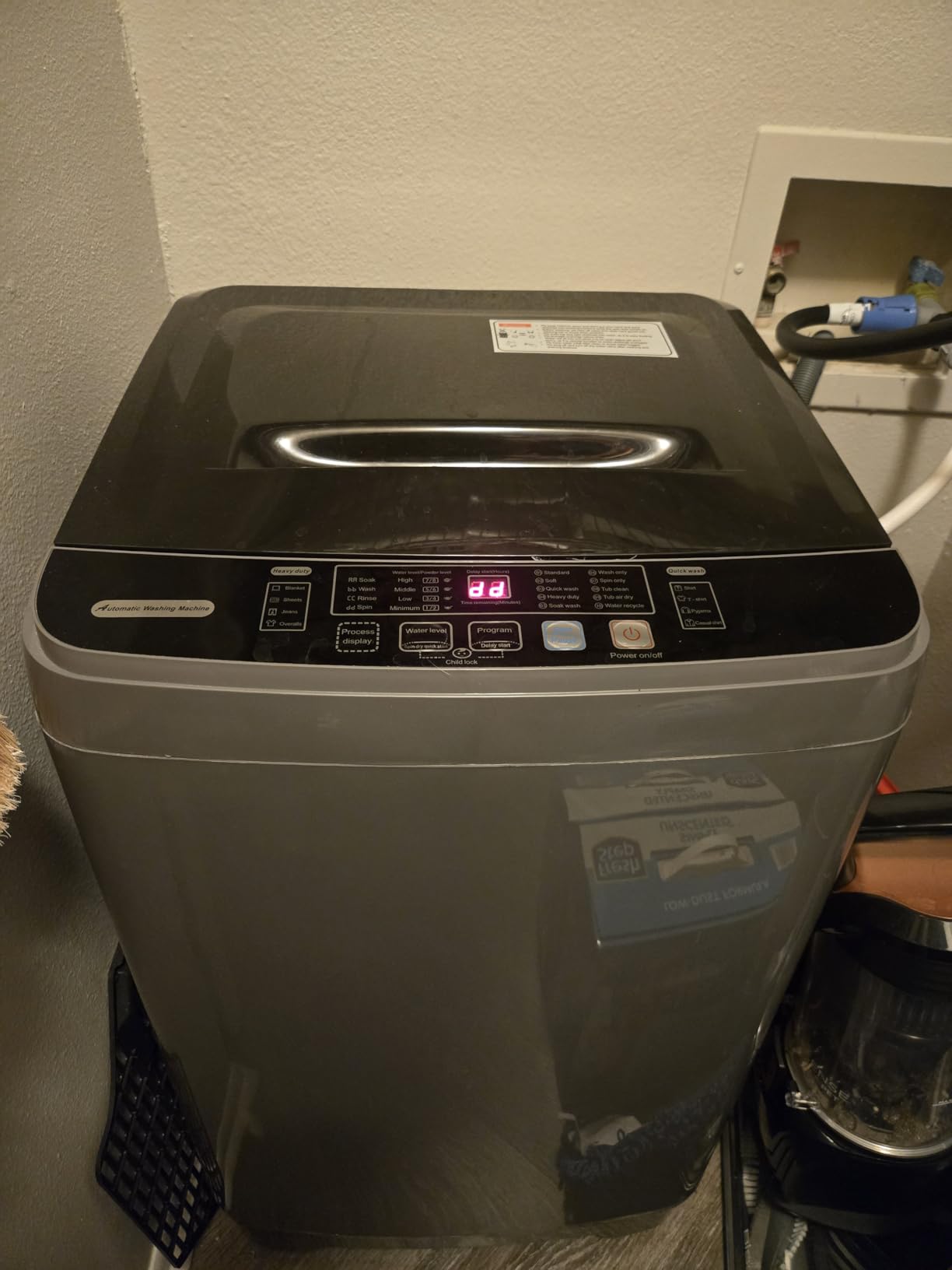 Portable Washing Machine - Compact 2.0 Cu.ft Portable Washer, Full-Automatic Top Loader for Space Saving, Ideal for Apartments, Homes, and Dorms, 10 Wash Cycles, Low Noise, IPX4 with Drain Pump customer photo 1