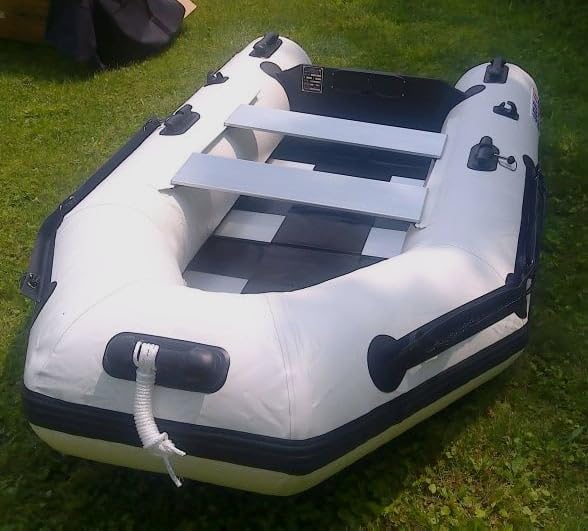 10FT Inflatable Boat,2-3Person Portable raft,2 Aluminum seat Board and 5 Aluminum Floor,3 Independent air Tubes,14 inch Large Float.No disassembly Required, Ultra Portable Design customer photo 1