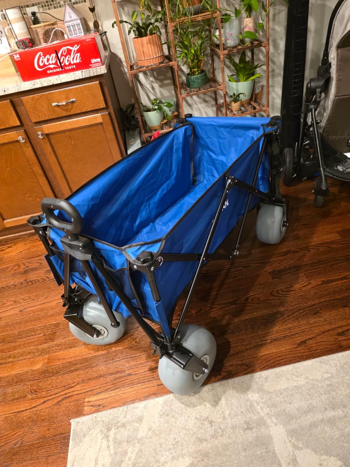 Beach Wagon with Big Wheels for Sand - 450lbs Load Heavy Duty Wagons Carts Foldable with 9