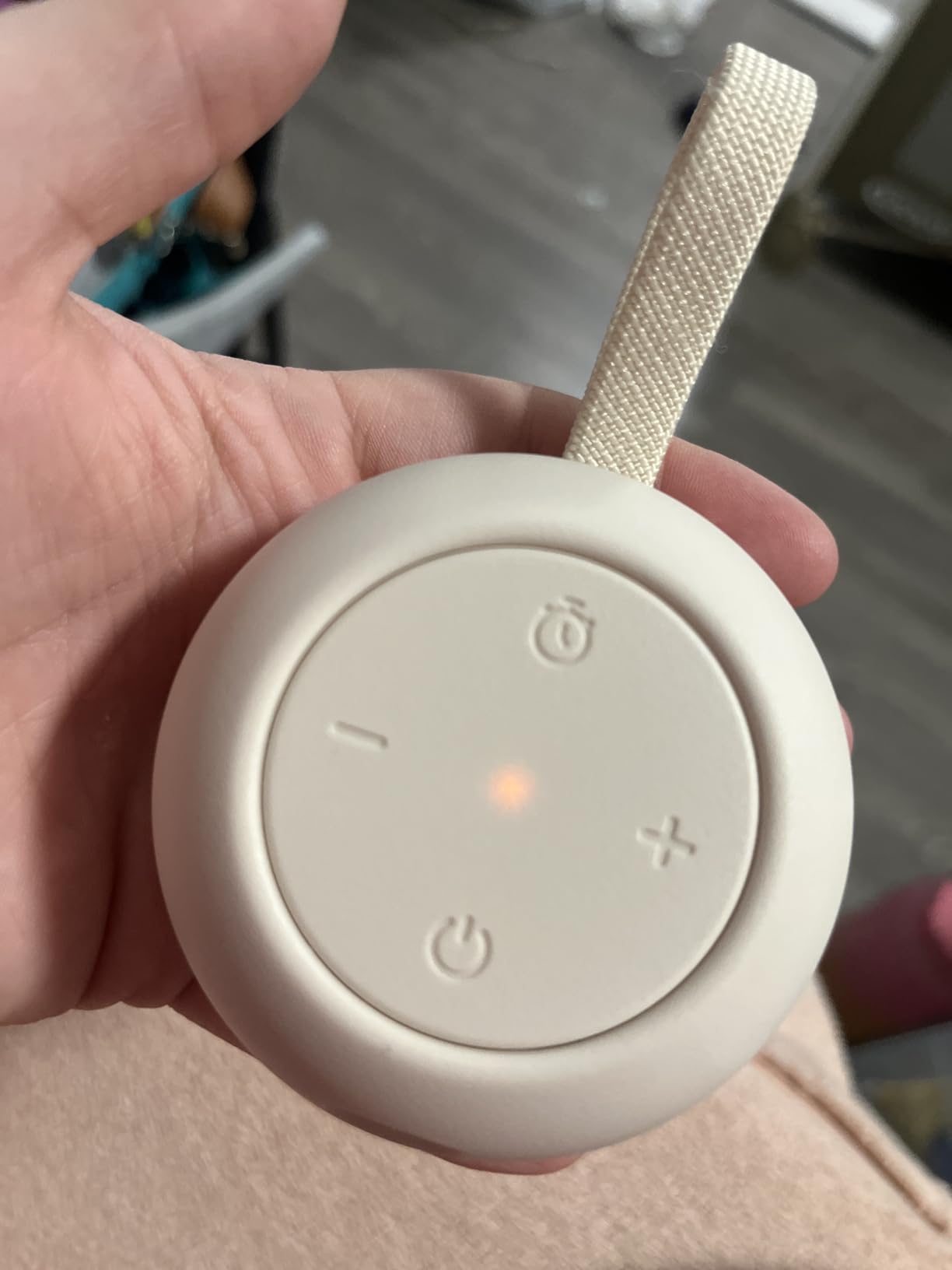Portable Baby Sound Machine & Essentials for Babies & Kids-Putty | White Noise Machine[Timer Function][20 Soothing Sounds][15 Hours Battery Life]Travel,Registry,Gifts,Clips on Baby Stroller customer photo 1