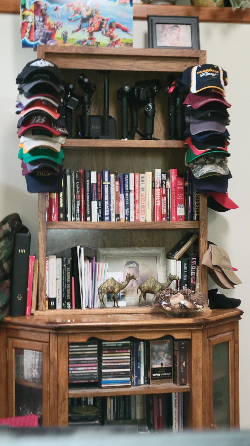 Hat Organizer for Baseball Caps Hold Up to 40 Hats, 2 Pack Hat Rack for Wall, Strong Adhesive Hat Storage Display Holder for Closet Door and Wall (Black) customer photo 1