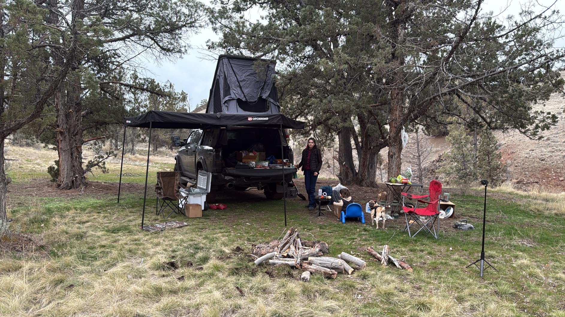 OPENROAD 270° Awning Free Standing for Camping - Driver's Side - UV Protection, Waterproof, Durable Alloy Frame, 3 LED Lights, Quick & Easy Installation, Ideal for SUVs, Off-Road Vehicles, and More. customer photo 2