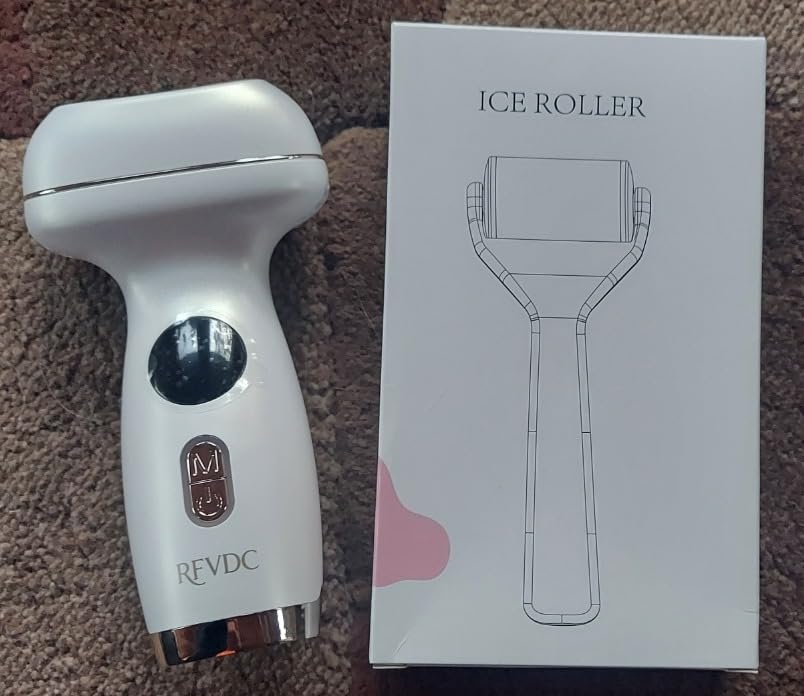 Cold Heat Facial Massager for Face Neck Depuffing,Tightening,Lifting,Firming,7-in-1 Red Light Therapy Heated Gua Sha Lift Sculptor Device Tool & Cooling Depuffer Wand customer photo 1