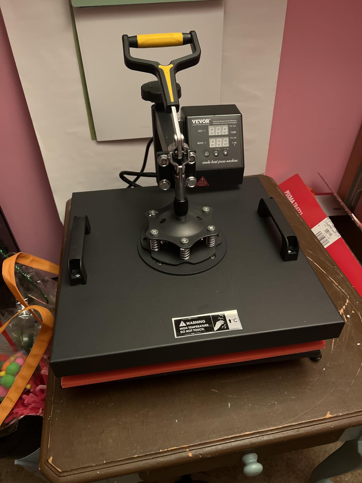 VEVOR 2 in 1 Heat Press Machine for T Shirts and Hats, 15x15 Inch Professional Swing Away customer photo 1