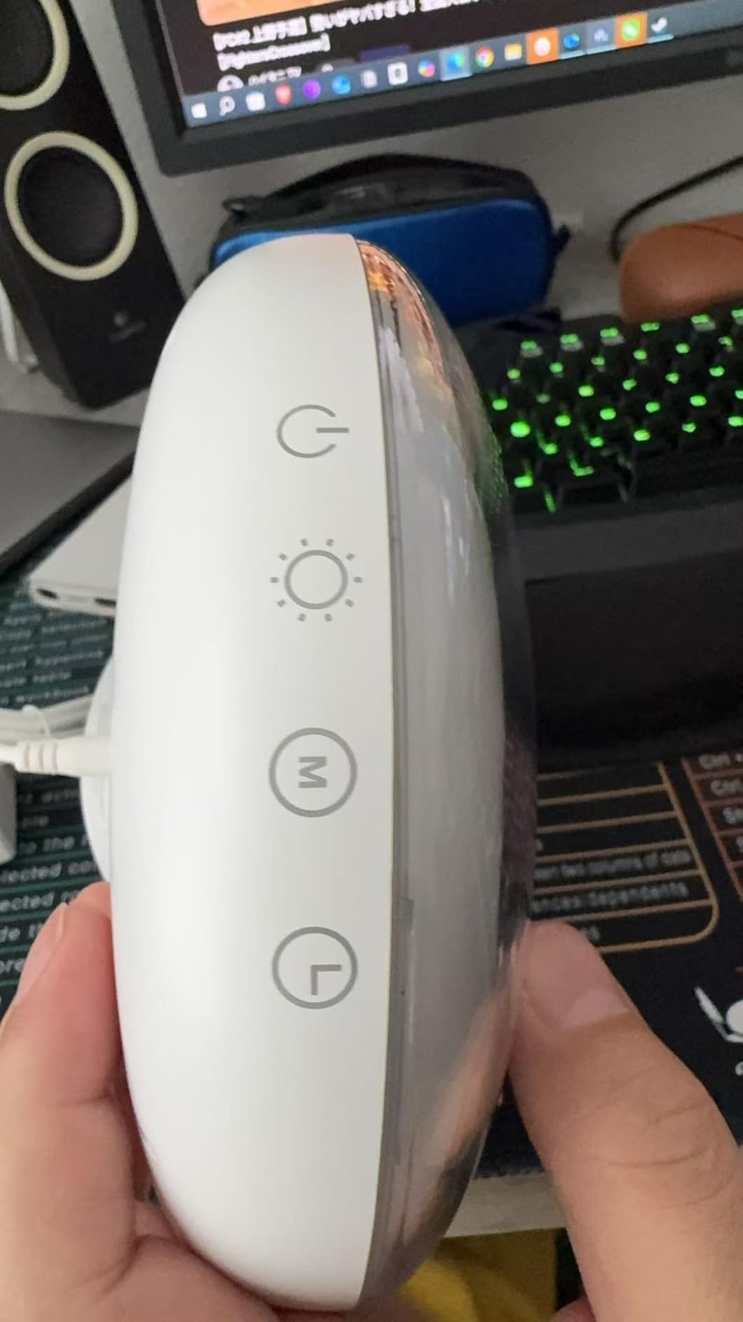 SUXIO Light Therapy Lamp - 10000 Lux Therapy Lights Lamp, 3 Timing & Mode Happy Lamp, Touch Control Sunlight Lamp with Memory Function, Portable Light Box Therapy Use As Lift Mood for Home,White customer photo 1