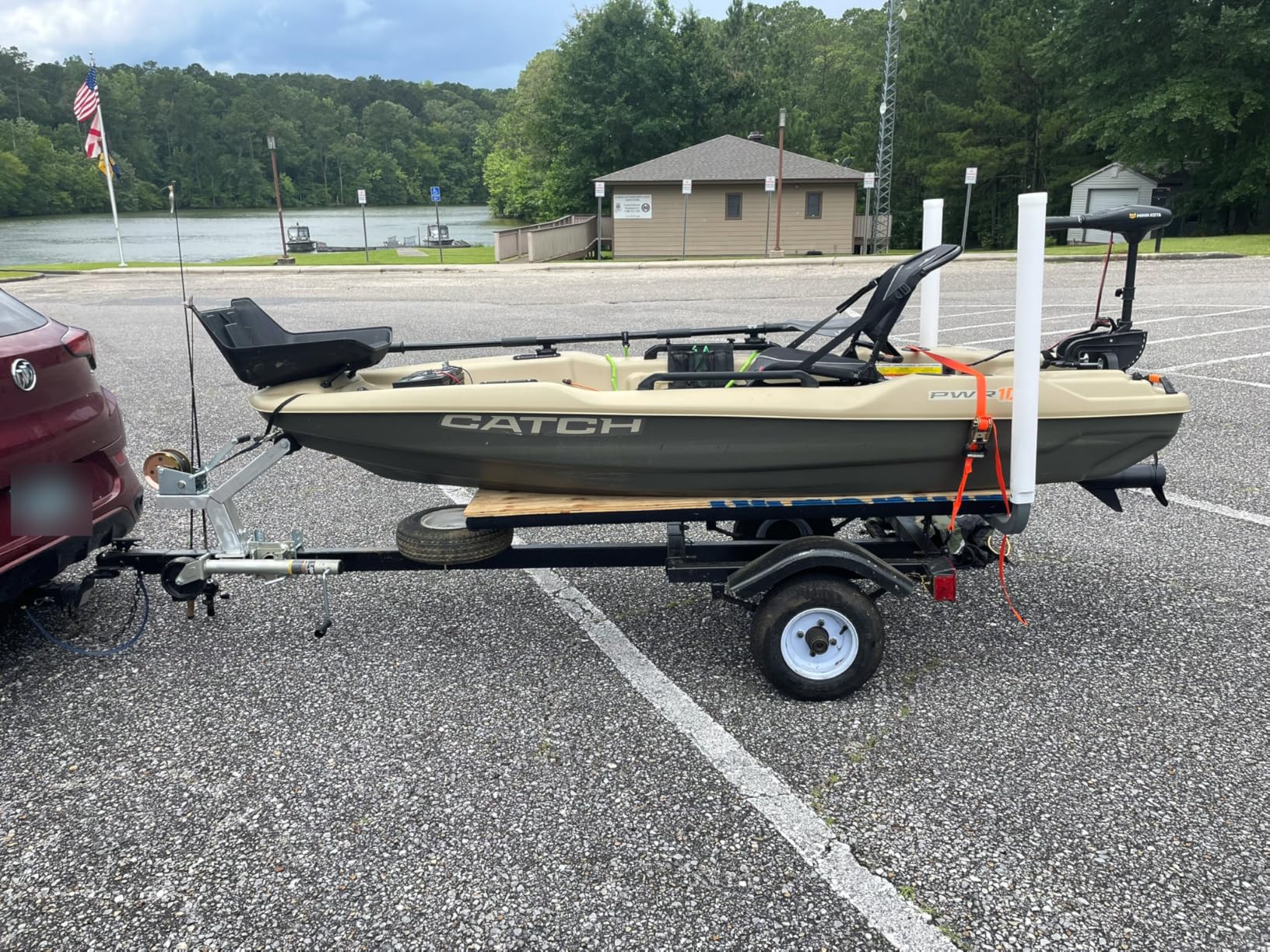 Galvanized Steel Boat Trailer Guide with PVC Pipes for Ski Boat Fishing Boat, Sailboat Trailer 40 Inches customer photo 2