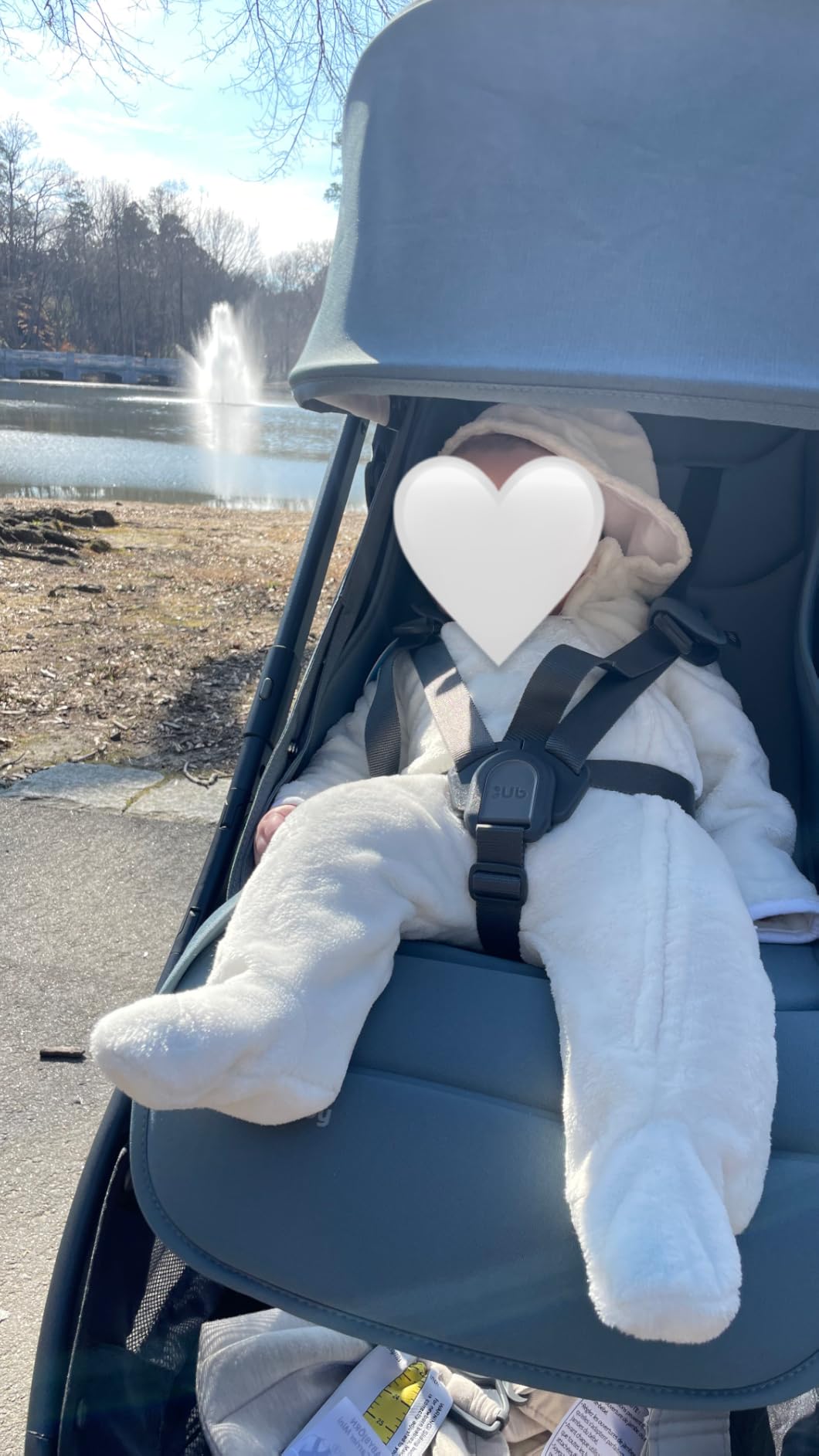 UPPAbaby Minu V3 Travel Stroller | Lightweight + Compact Design | One-Hand Fold + Unfold | from Birth + Overhead Compatible | Dillan (Stone Blue/Carbon Frame/Sand Leather) customer photo 2