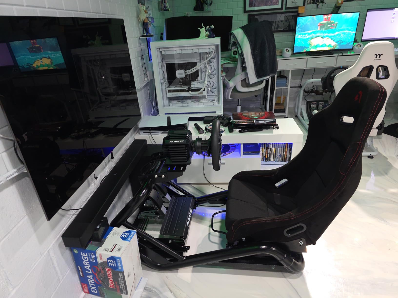 azracing SV-R Professional Modular Racing Simulator Cockpit | Fully Adjustable | Direct Drive Support, Compatible with Thrustmaster, Fanatec, Moza on PC, Xbox and PS | Includes Expansion Bracket customer photo 1