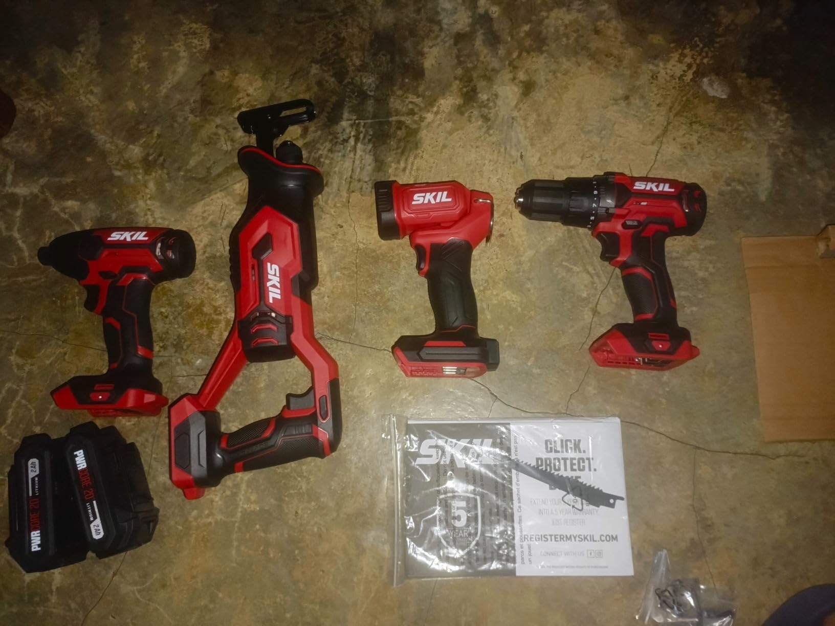 SKIL PWR CORE 20V Brushless 9-Tool Power Tool Combo Kit Including 2 Batteries, Charger, and Rolling Tool Box (CB8009B-20) customer photo 1