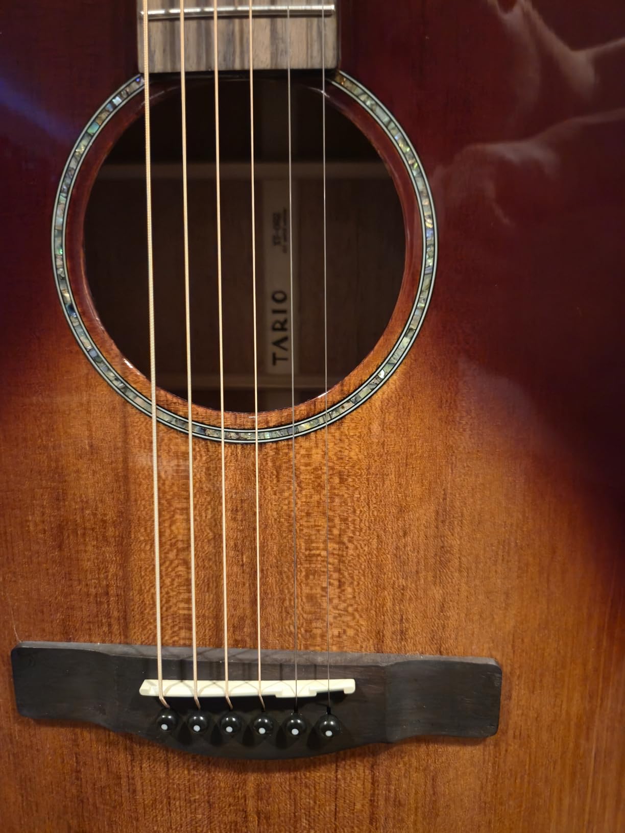 TARIO 41'' Acoustic All Solid WOOD Guitar Solid A+Sitka Spruce Top Solid Mahogany Back and Sides Mahogany Neck Rosewood Fretboard Including a Gig bag,High Gloss customer photo 1