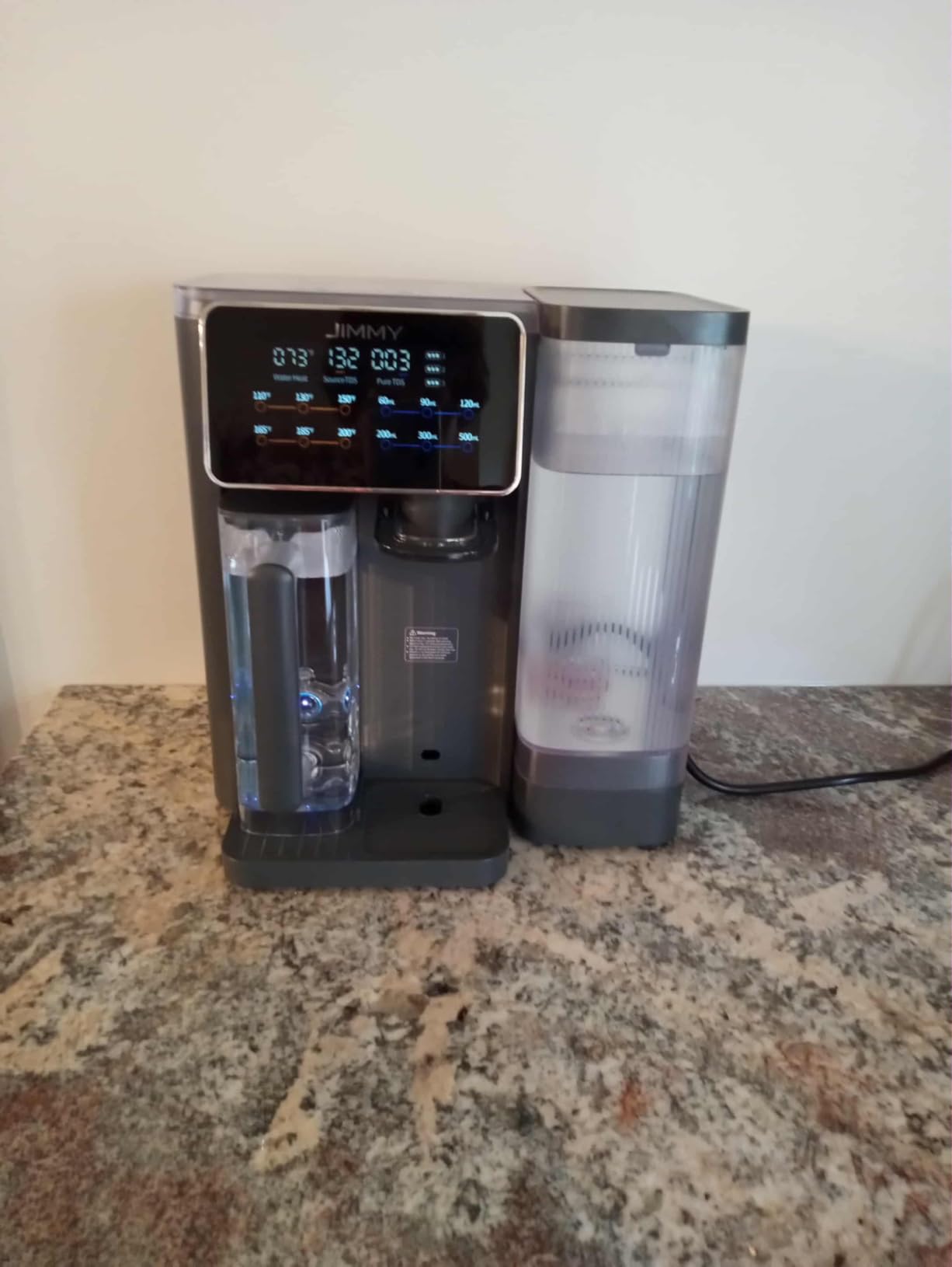 JIMMY R9 Reverse Osmosis System Countertop Water Filter - 7 Stage Purification with Remineralization & UV, Portable Water Purifier Countertop,3s Instant Heat(7 Temps),3:1 Pure to Drain,No Installation customer photo 1