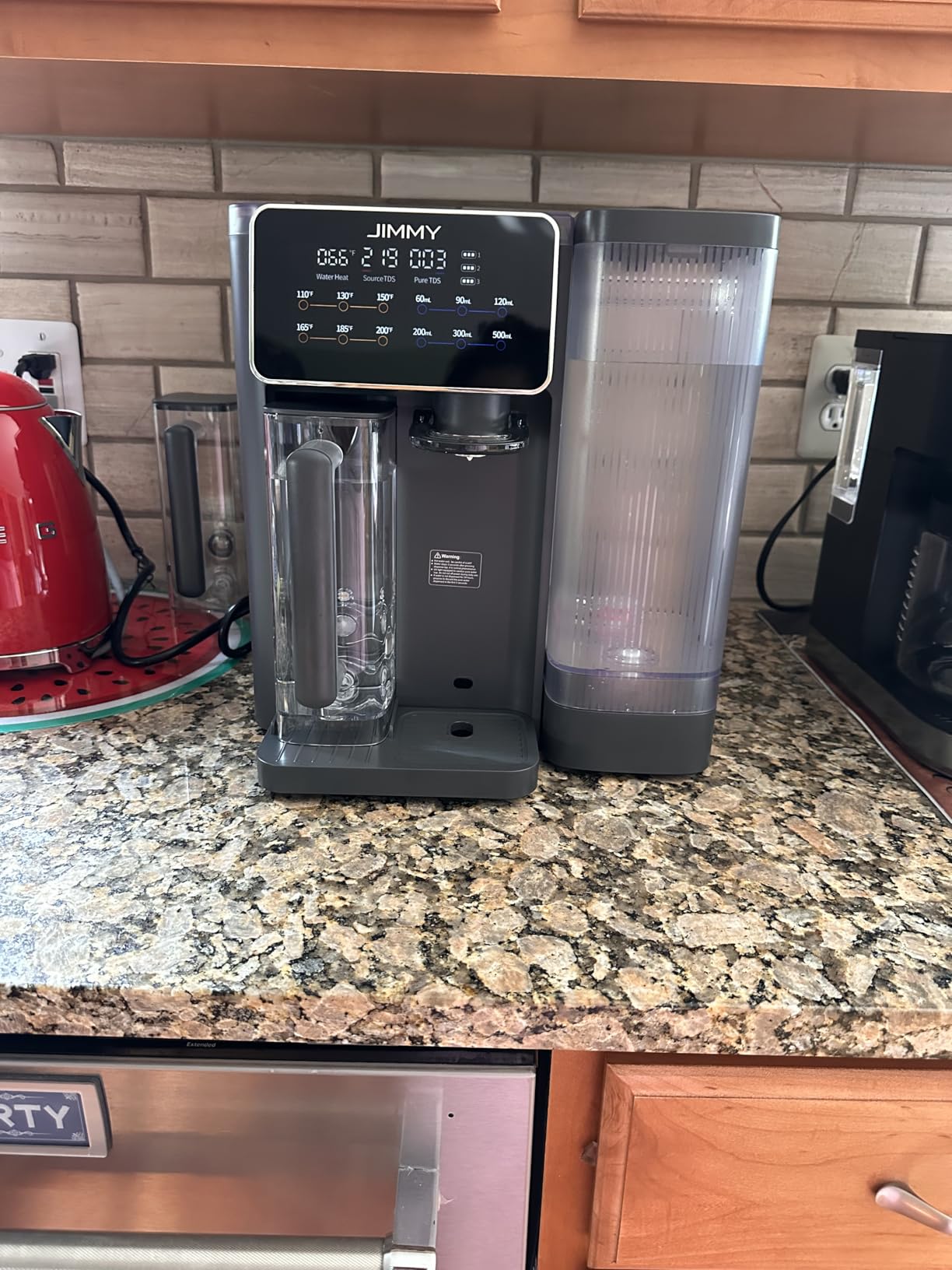 JIMMY R9 Reverse Osmosis System Countertop Water Filter - 7 Stage Purification with Remineralization & UV, Portable Water Purifier Countertop,3s Instant Heat(7 Temps),3:1 Pure to Drain,No Installation customer photo 2