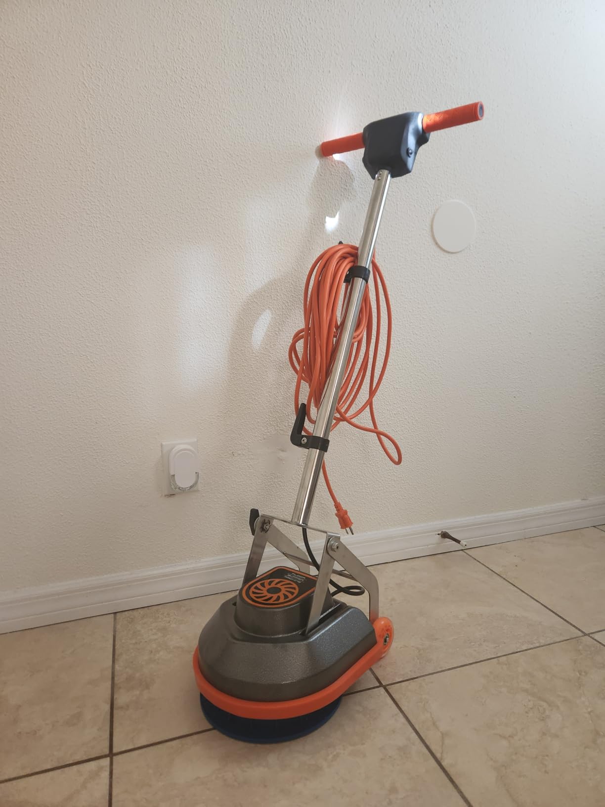 Commercial Floor Scrubber Machine with Brushes and Pads, Heavy Duty Floor Cleaner Polisher and Buffer- Deep Cleaning Tile and Grout, Hardwood Floors and Carpets without Getting on Hands and Knees customer photo 1