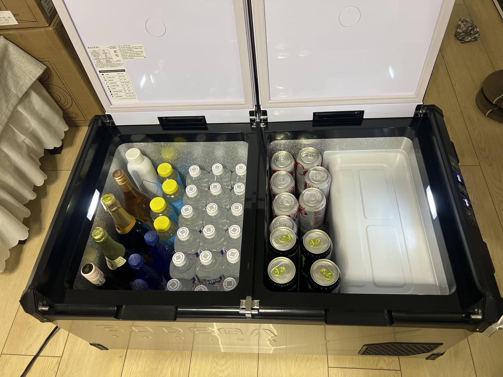 BODEGACOOLER 12 Volt Car Refrigerator, 79 Quart(75L) Portable Freezer Car Fridge Dual Zone With APP Control, -4℉-68℉ Electric Cooler, 12/24V DC and 100-240V AC, for Vehicles,Camping, RV, Outdoor customer photo 1