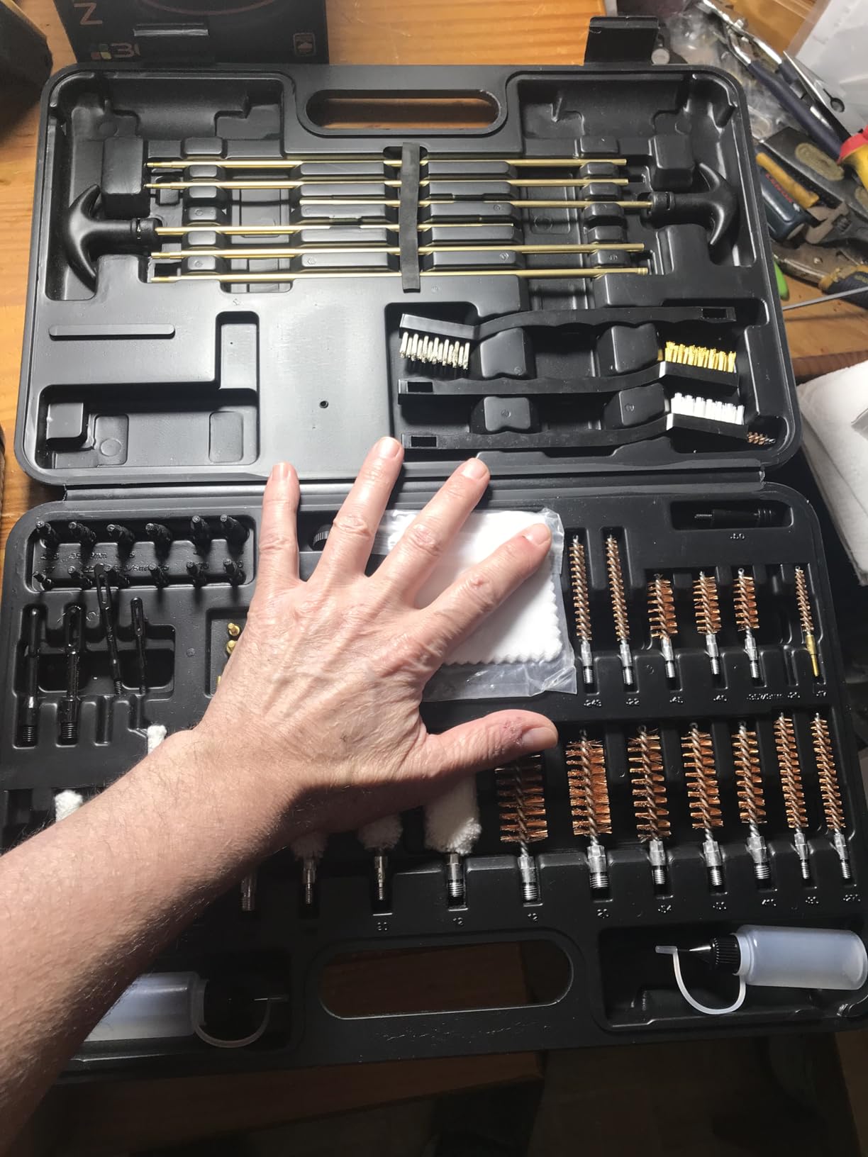 GuardTech Plus Universal Gun Cleaning Kit - Complete Rifle, Shotgun & Handgun Cleaning Set with Brass Rods, Patch Loops, Brushes with a Portable Carrying Case customer photo 1