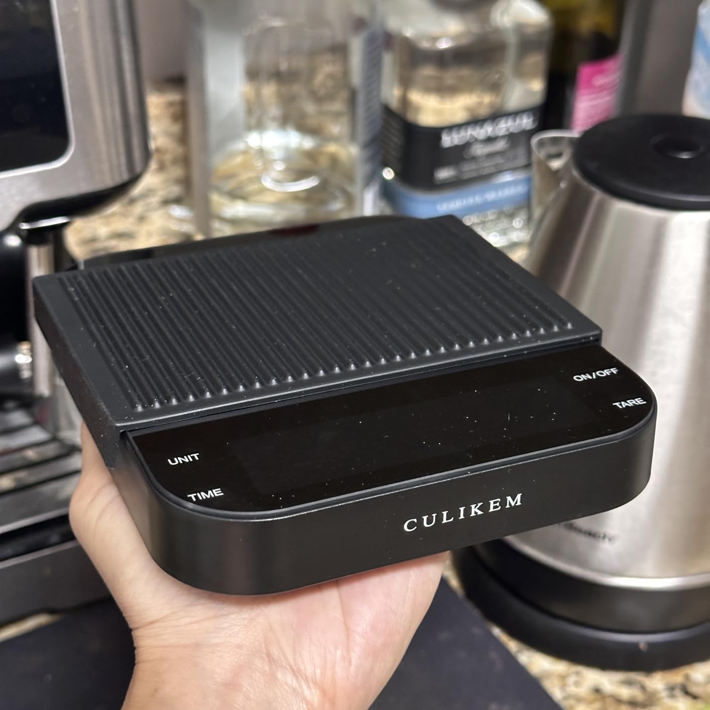 Coffee Scale with Timer, Kitchen, Digital, Rechargeable, Glass Mirror Design, for Pour-Over Barista, 0.3-3000g/0.1g customer photo 1