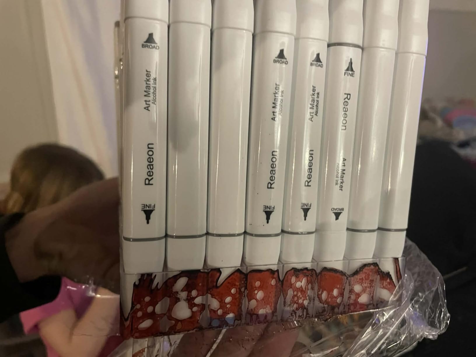 Alcohol Art Markers, 80 Colors Fine & Chisel Dual Tip Marker Set, Permanent Art Markers for Adults Sketching Painting Drawing and Coloring(White Barrel) customer photo 2