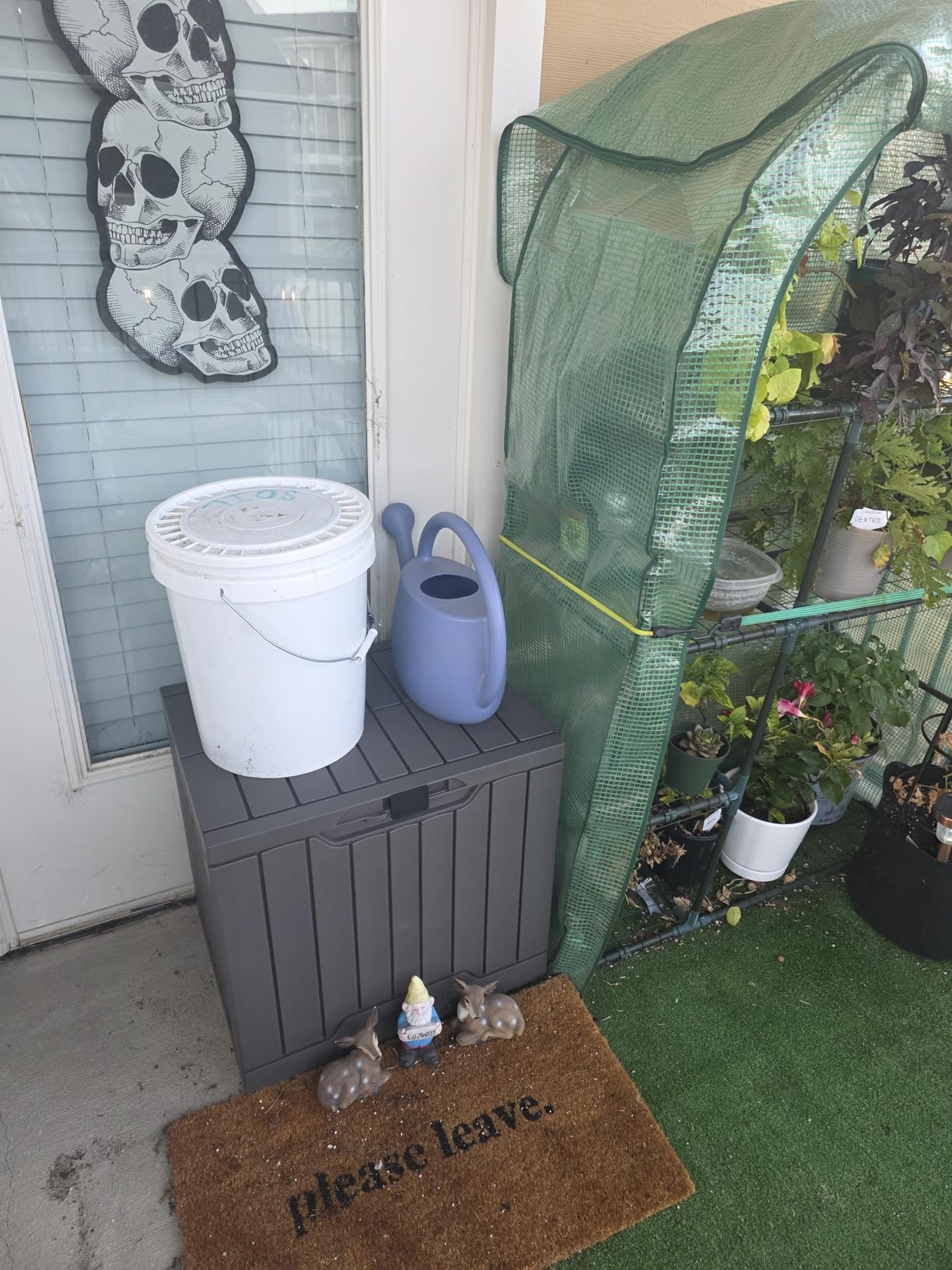 EAST OAK 120 Gallon Outdoor Storage Box | Large Resin Deck Box with Reinforced Stainless Steel Support | Waterproof & UV-Resistant Patio Storage Box for Cushions, Garden Tools & Accessories, Grey customer photo 1