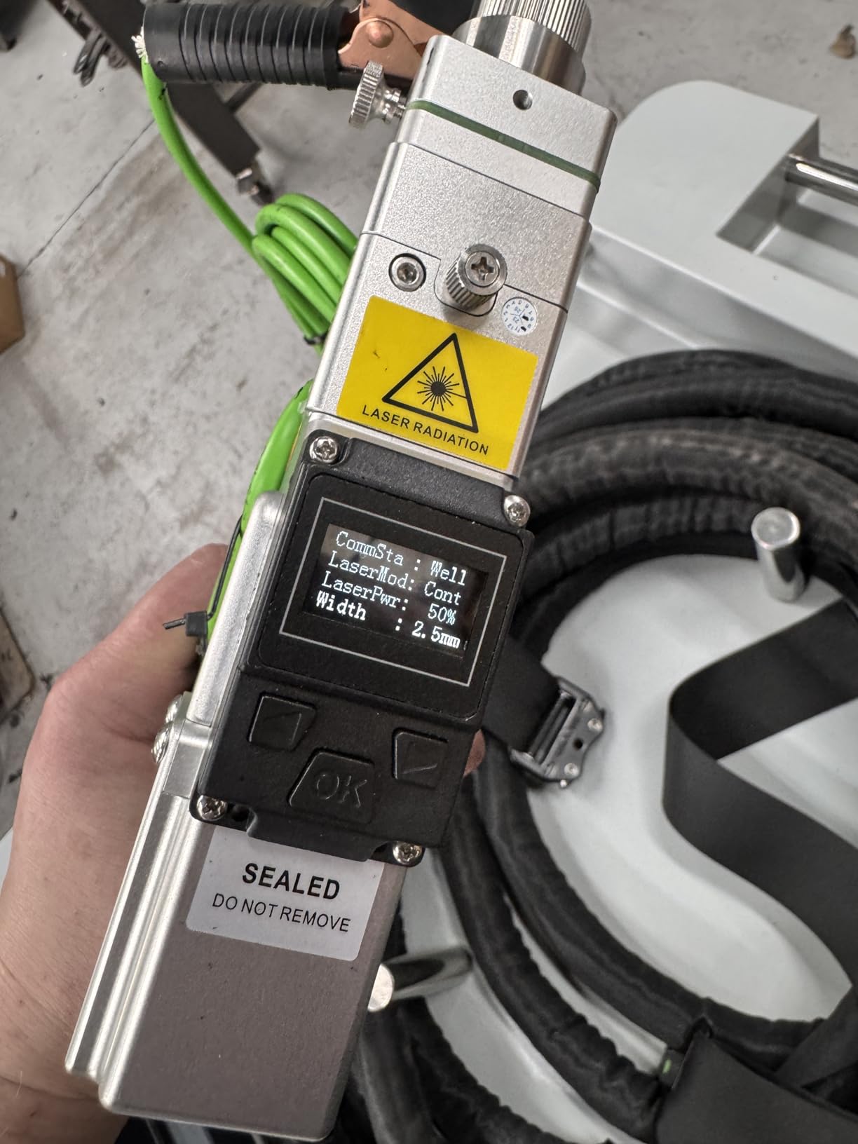 OMTech 1500W Handheld Fiber Laser Welder, 3 in 1 Laser Welding Cleaning Cutting Machine with Laser Gun, Wire Feeder, Built-in Water Chiller, 20 Welding Nozzles, Laser Welder Cleaner Cutter for Metal customer photo 2