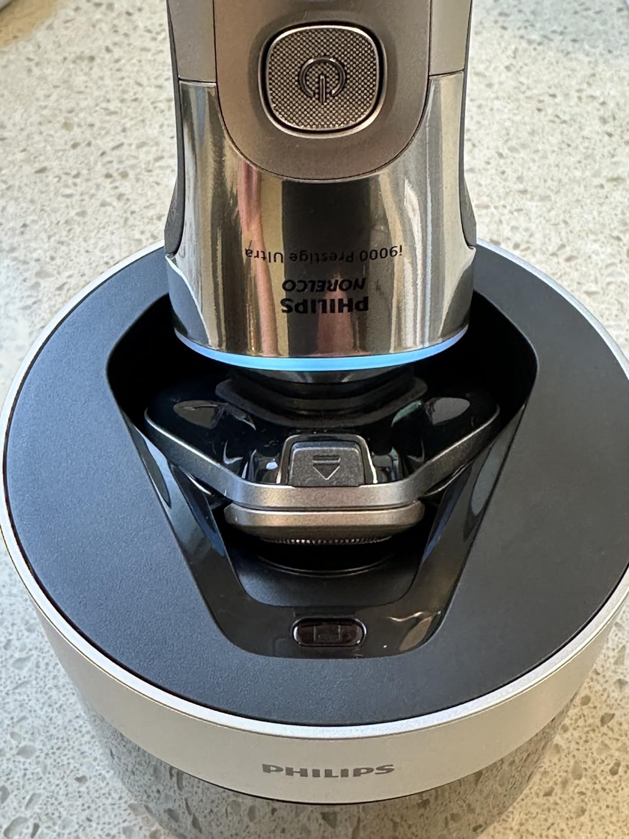 Philips Norelco Shaver i9000 Prestige Ultra, Wet & Dry Electric Shaver, White Gold, SenseIQ Pro Technology, Triple Lift & Cut System, 360 Rotating NanoTech Precision Blades, Beard Styler, XP9403/88 customer photo 1