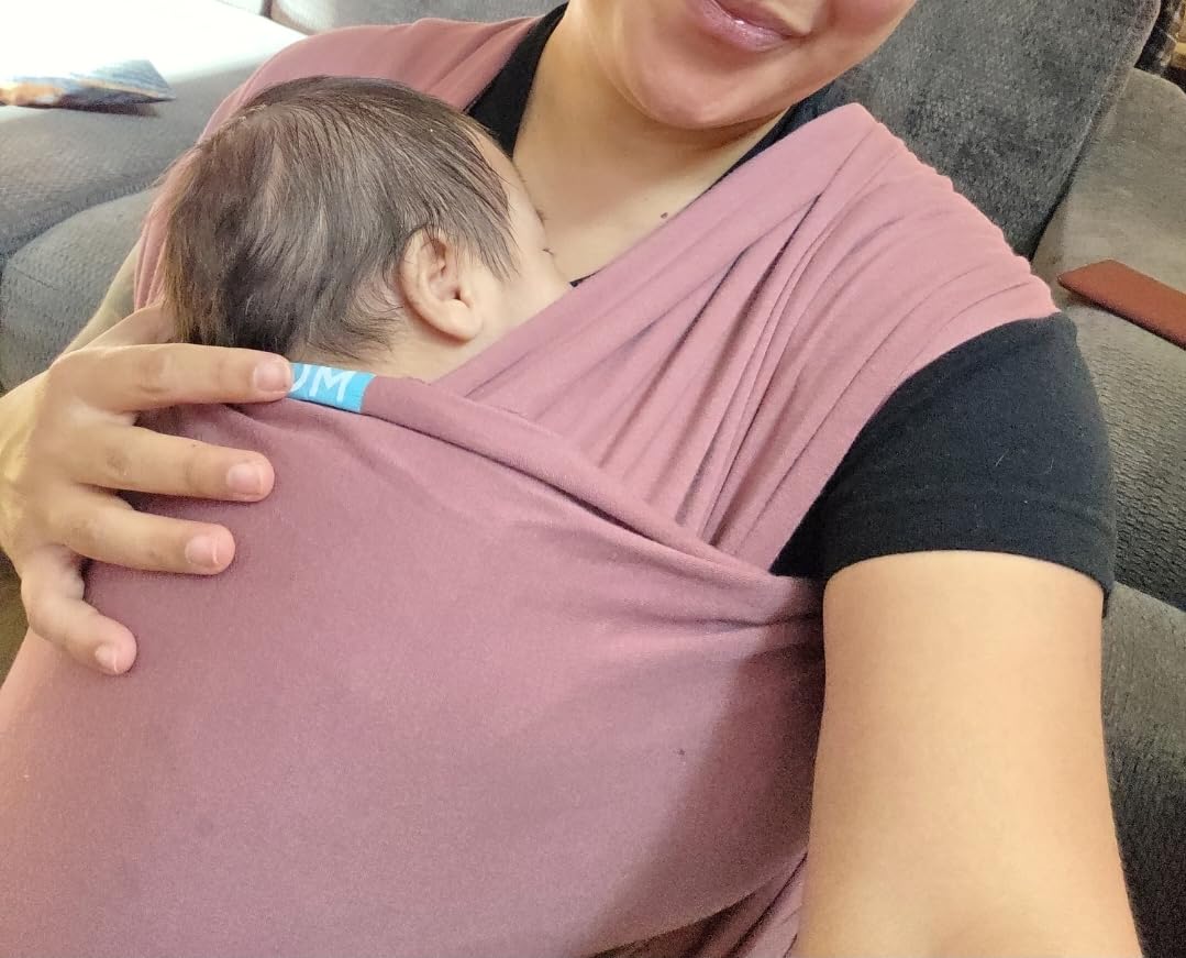 Moby Baby Wrap Carrier Classic for Newborns to Toddlers (8-33lbs), Infant Sling Carrier, Lightweight & Hands Free Design, Adjustable for All Body Types (Prairie Check) customer photo 2