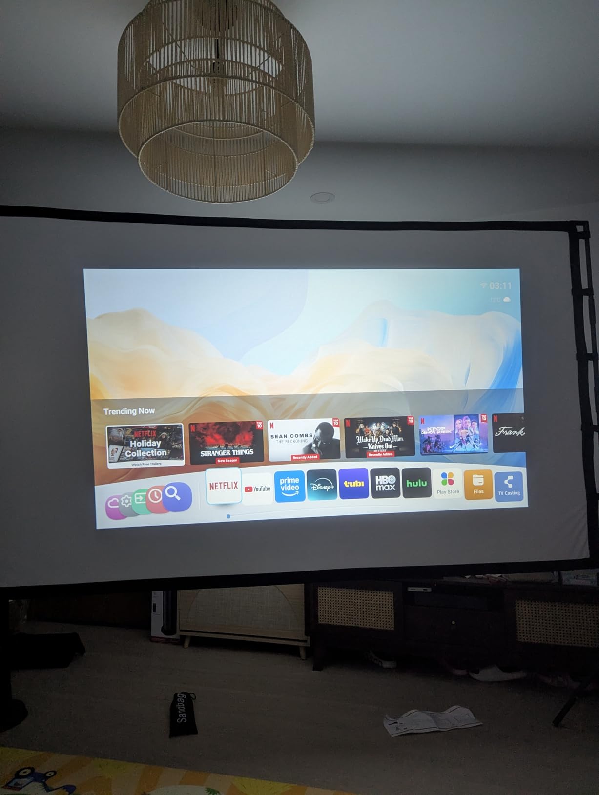 [Compatible with Netflix/High Brightness] Smart Projector with WiFi 6 and Bluetooth 5.3, 4K Outdoor Movie Projector with Prime Video/YouTube, Portable Proyector Compatible with HDMI/USB/iOS/Android customer photo 2