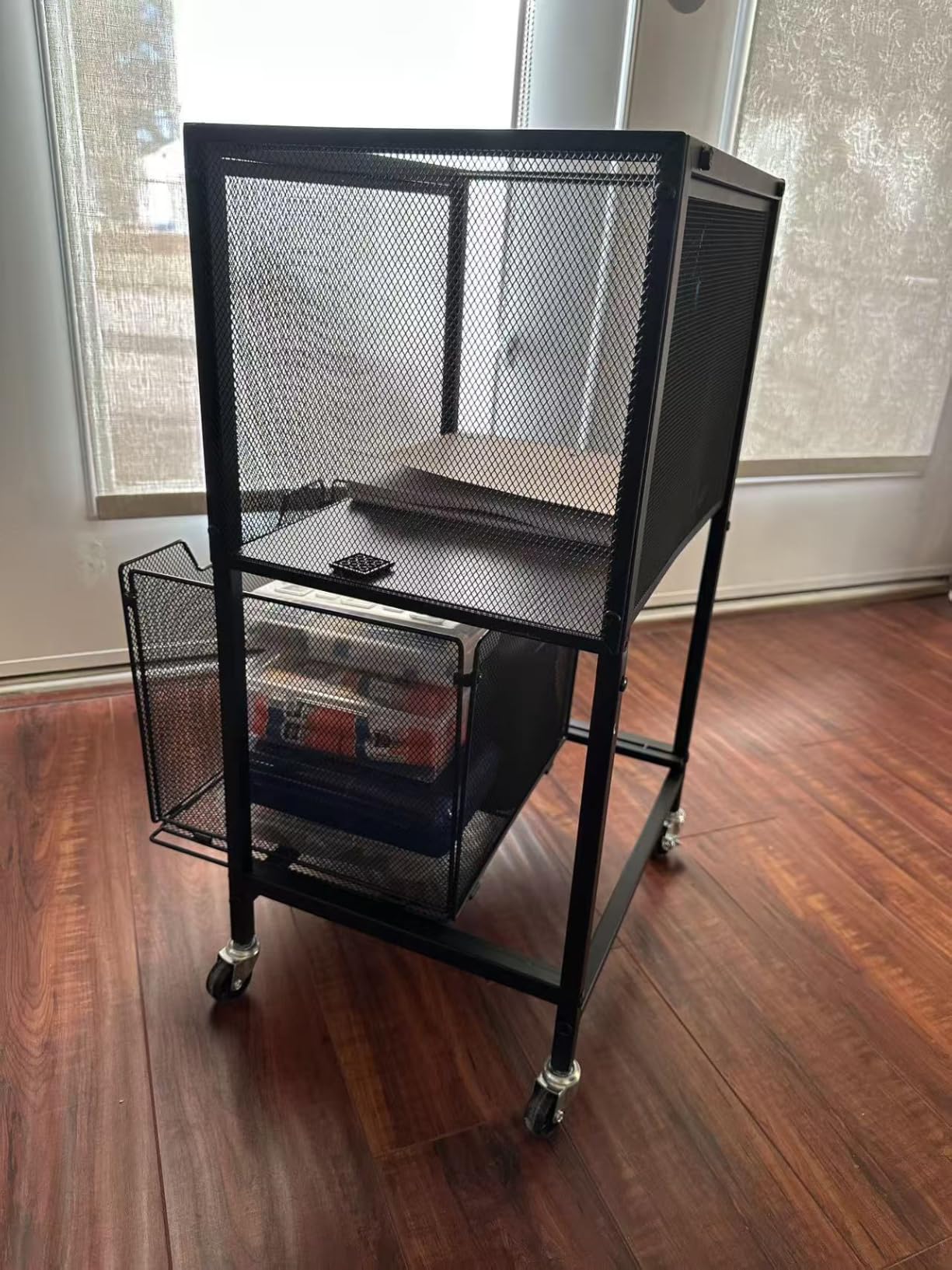 Rolling File Cabinet with Adjustable Dividers, Vertical Filing Cabinet with Storage Drawer on Lockable Wheels, Hanging File Organizer Beside Under Desk for Office, Home customer photo 1