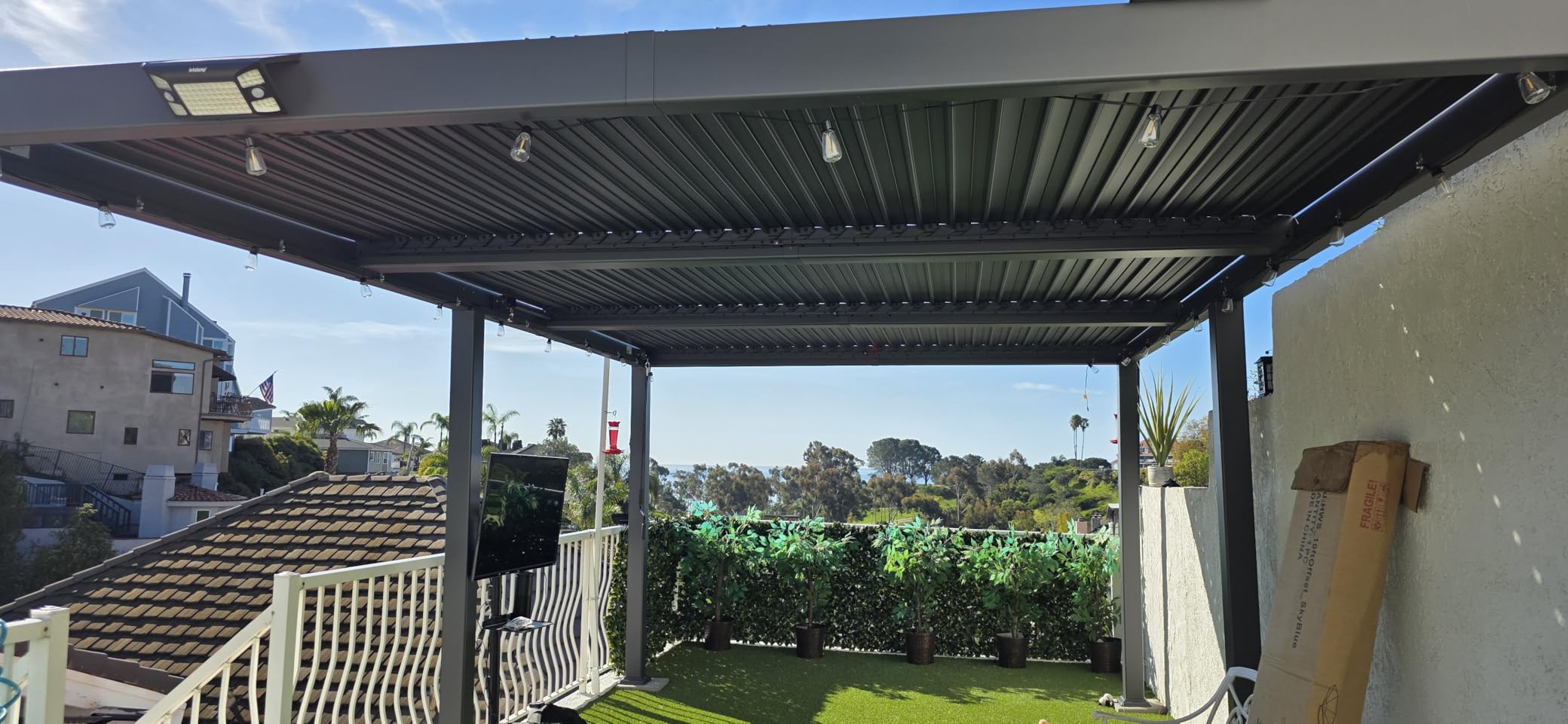 PURPLE LEAF Louvered Pergola 13' x 15' Aluminum Outdoor Pergola with Adjustable Louvers Roof and Integrated Drainage System 70 Mph High Wind Resistant Large Pergolas for Patio Poolside Garden Yard customer photo 1