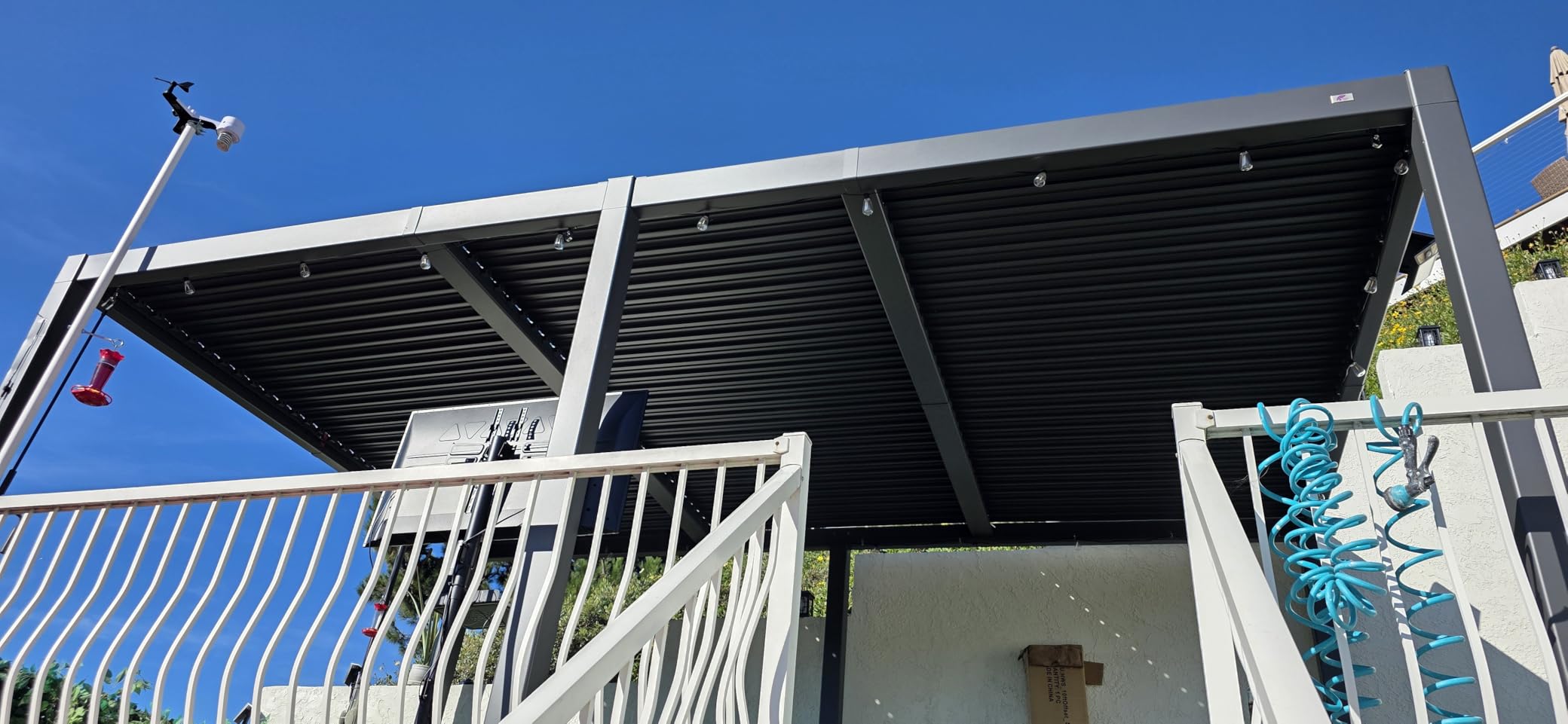 PURPLE LEAF Louvered Pergola 13' x 15' Aluminum Outdoor Pergola with Adjustable Louvers Roof and Integrated Drainage System 70 Mph High Wind Resistant Large Pergolas for Patio Poolside Garden Yard customer photo 2