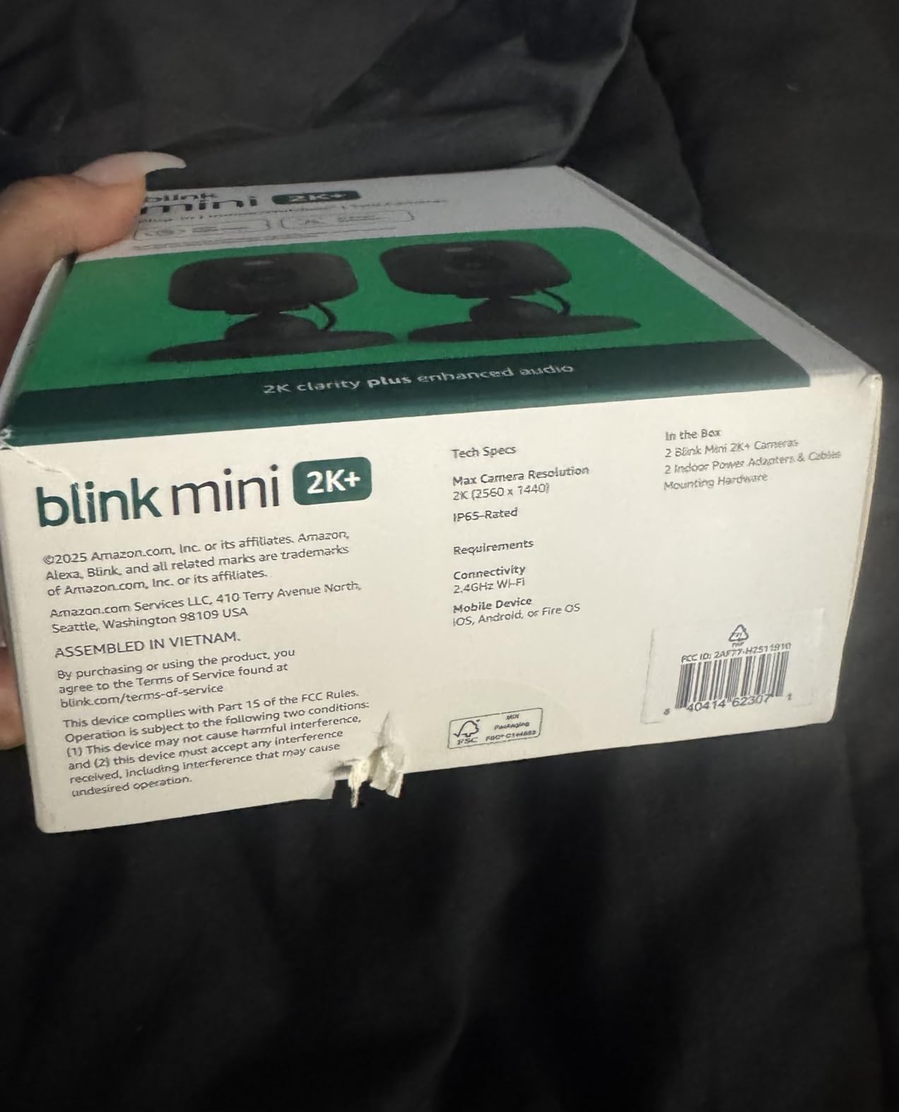 Blink Mini 2K+ (newest model) - Plug-in Home & Pet Indoor Security Camera with 2K video resolution, night vision, enhanced audio, motion detection - 2 cameras (Black) customer photo 1