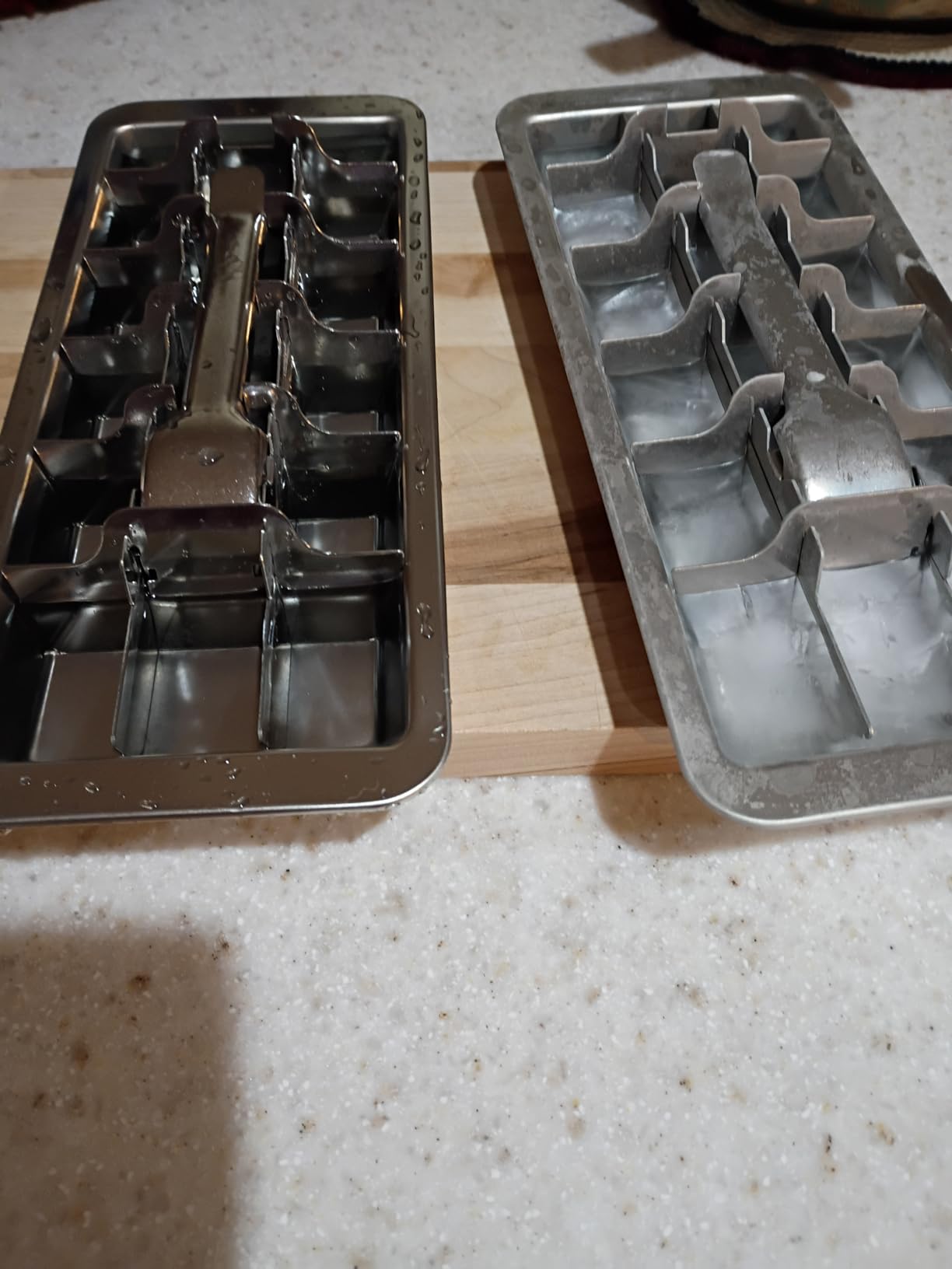 Professional Ice Cube Trays Stainless Steel - 18-Slot Heavy Duty Metal Icecube Mold with Lever Release customer photo 2