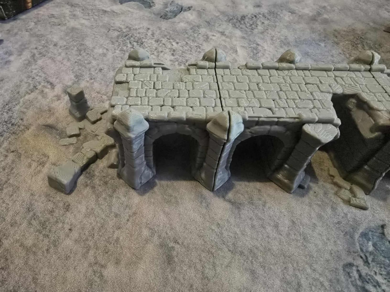 AF687 Broken Viaduct - DND Terrain for Dungeon Masters, 28PCS RPG Starter Set with Modular Bridge Ruins, Perfect Beginner Bundle for TTRPG and Tabletop Campaigns - Role Playing Buildings customer photo 2