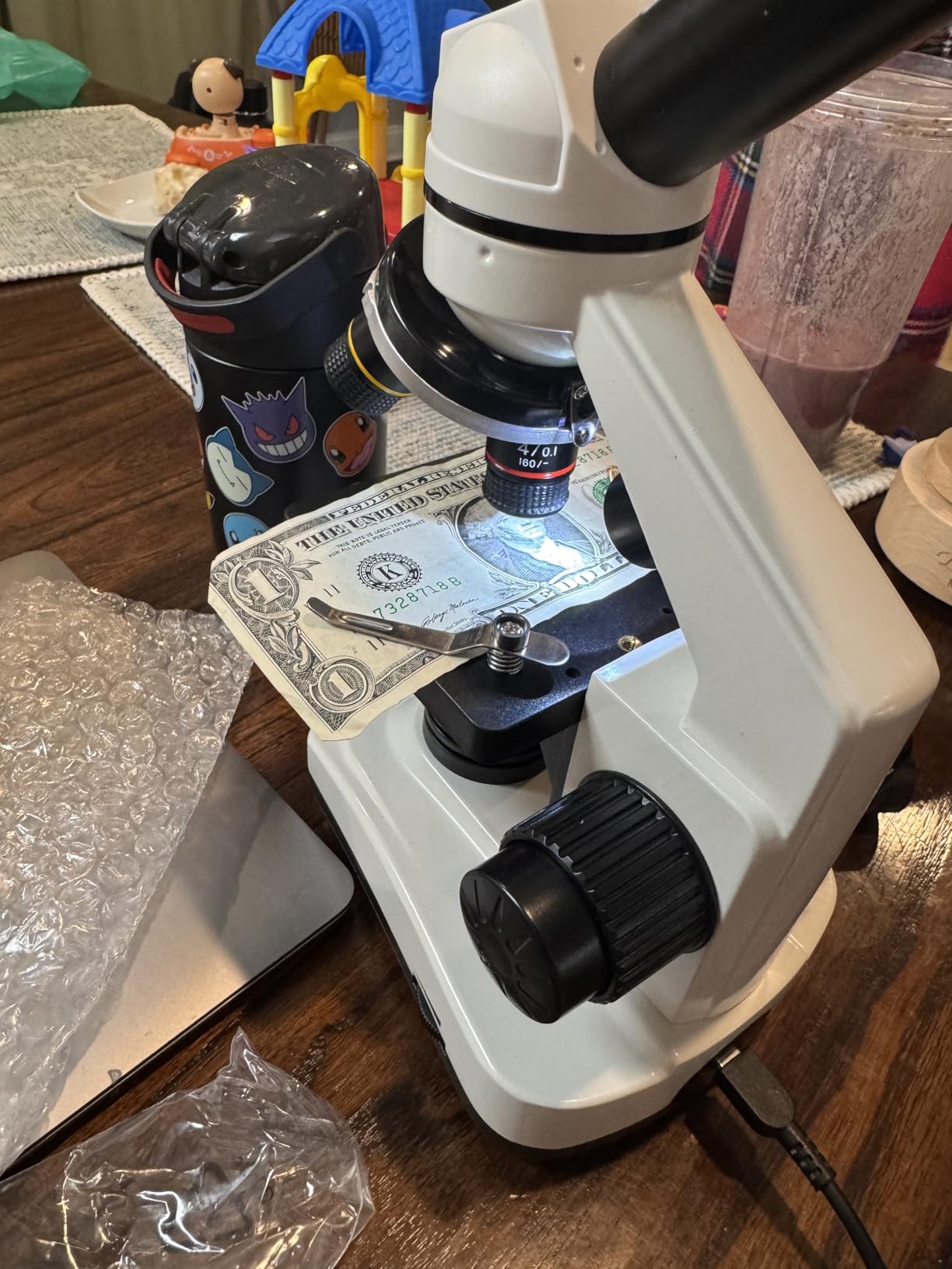 High-Power Compound Trinocular Microscope - 40X to 5000X Magnification, 7