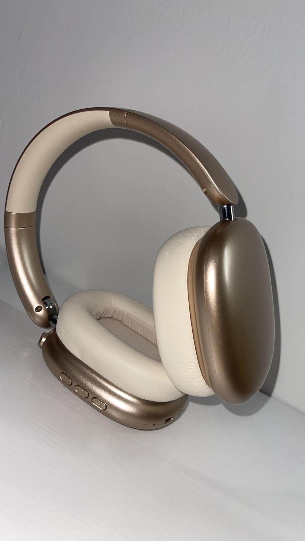 Wentronic Y01 Wireless Noise Canceling Headphones Bluetooth 5.3 Over Ear Headphones with Microphone, Hi-Res Audio, 48H Playtime, Foldable Comfortable Earpads,Compatible with iOS,Android,PC, Starlight customer photo 2