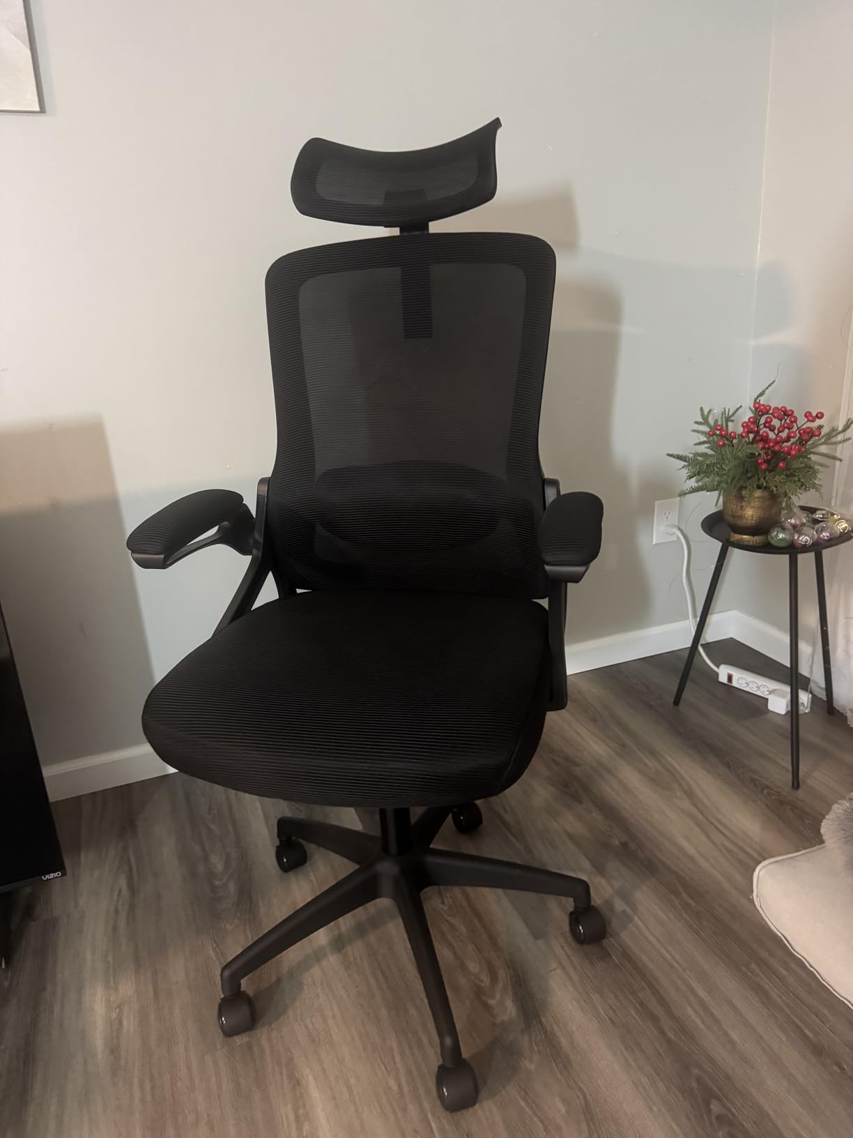 Fizzin Ergonomic Office Chair, 400 LBS Computer Chairs with Adjustable Lumbar Support, Breathable Mesh Desk Chair Ergonomic with Thickened Cushion, Comfy Home Office Desk Chair (Black) customer photo 1