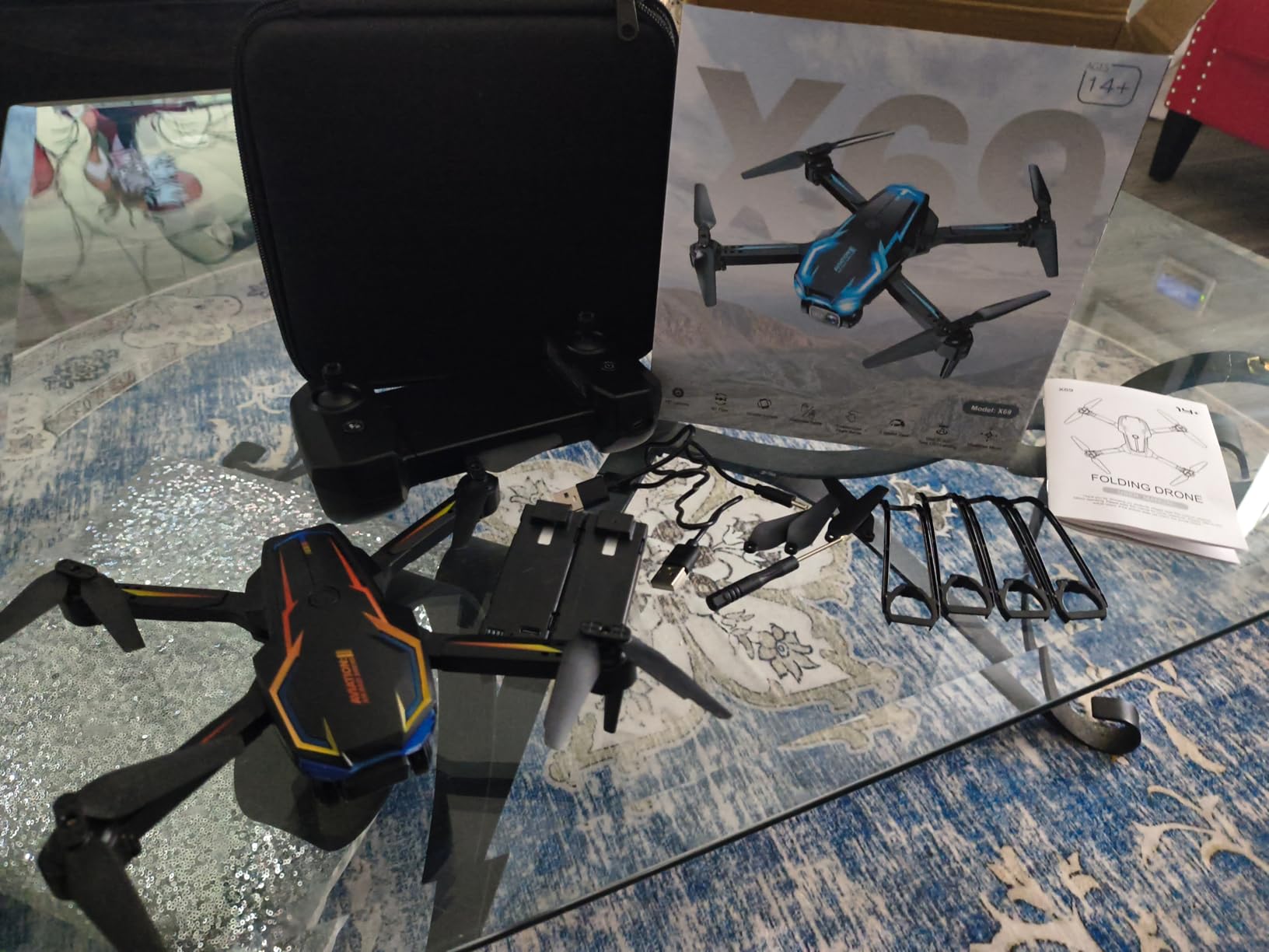 2K HD FPV Drone with Camera for Adults - Altitude Hold, One-Key Takeoff/Landing, 3 Speed Modes, Headless Mode, 2 Batteries, Foldable & Portable, Best Gifts for Beginners, Teen Boys & Girls customer photo 2
