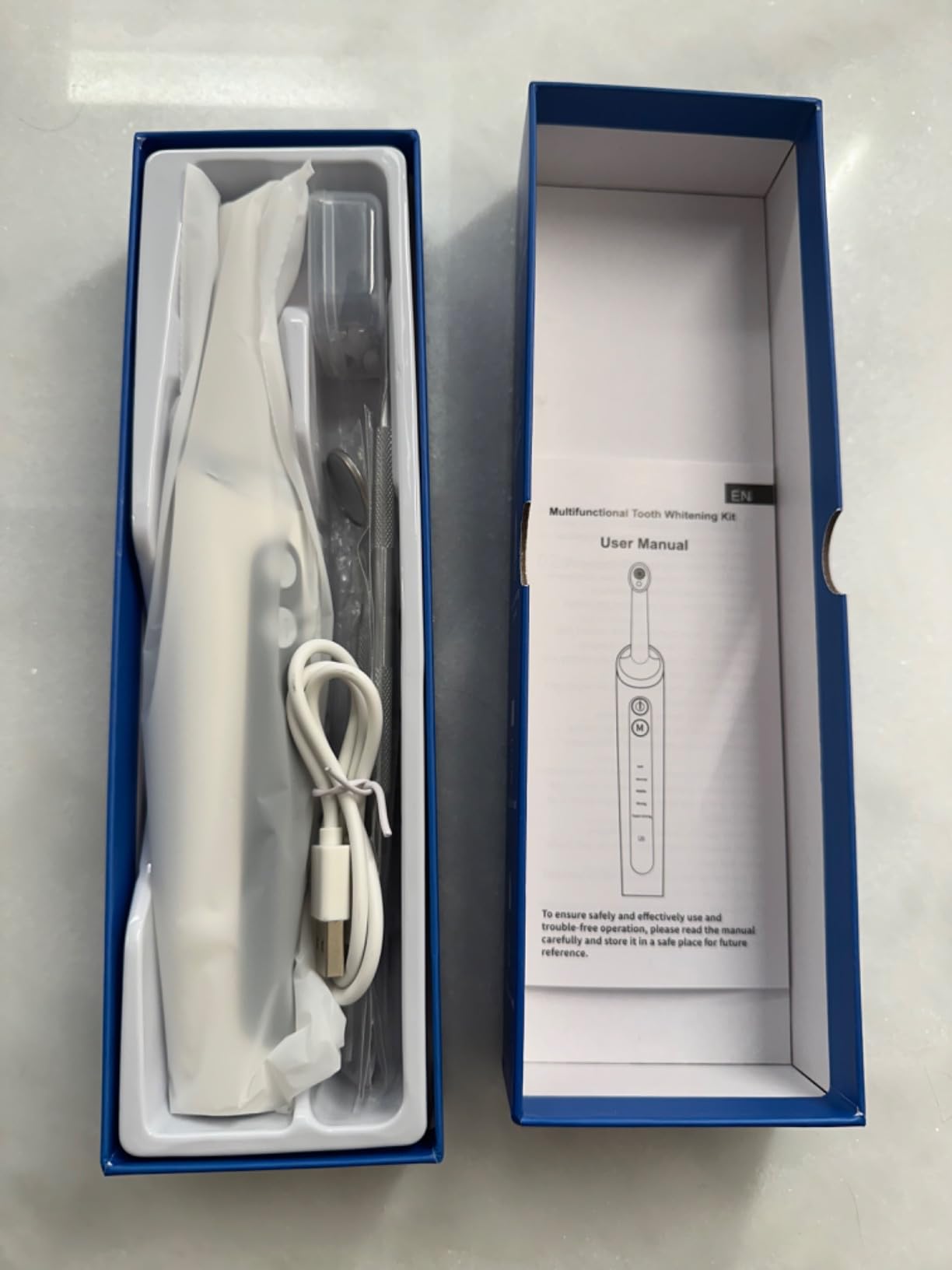 Tooth Polisher and Plaque Remover, Teeth Cleaning Tools for Cleaning and Polishing of Tooth, Dental Cleaning Tools for Brighten and Polish Teeth with 5 Brush Heads, 4 Speed Modes and 3 Polish Pastes customer photo 2