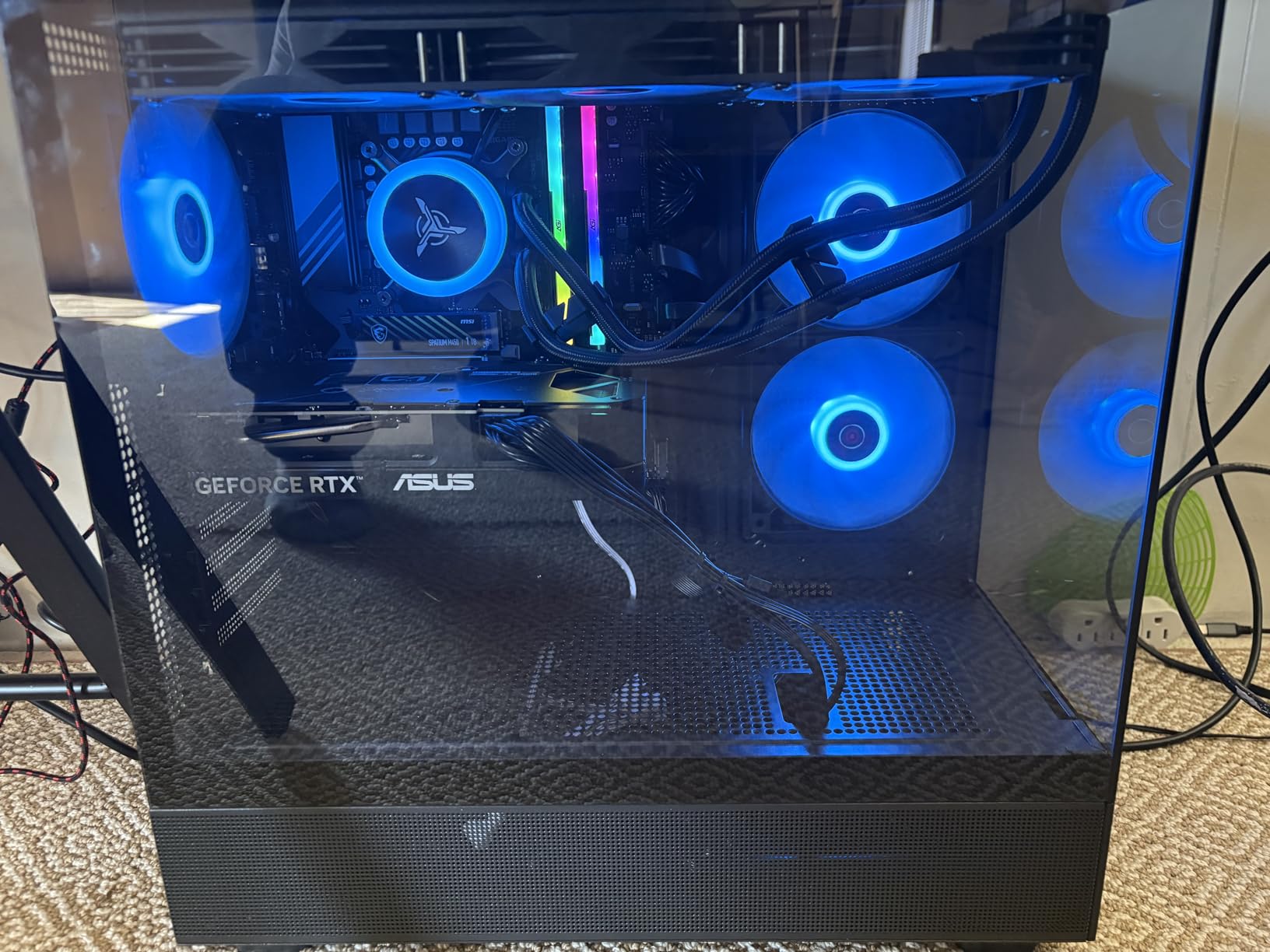 Skytech Azure 3 Desktop PC, Intel i7 14700F 2.1 GHz (5.3GHz Turbo), NVIDIA RTX 5060 Ti 16GB, 1TB Gen4 NVMe SSD, 32GB DDR5 RAM 6000 RGB, 850W Gold ATX 3 PSU, 360mm ARGB AIO, Wi-Fi, Win 11 customer photo 2