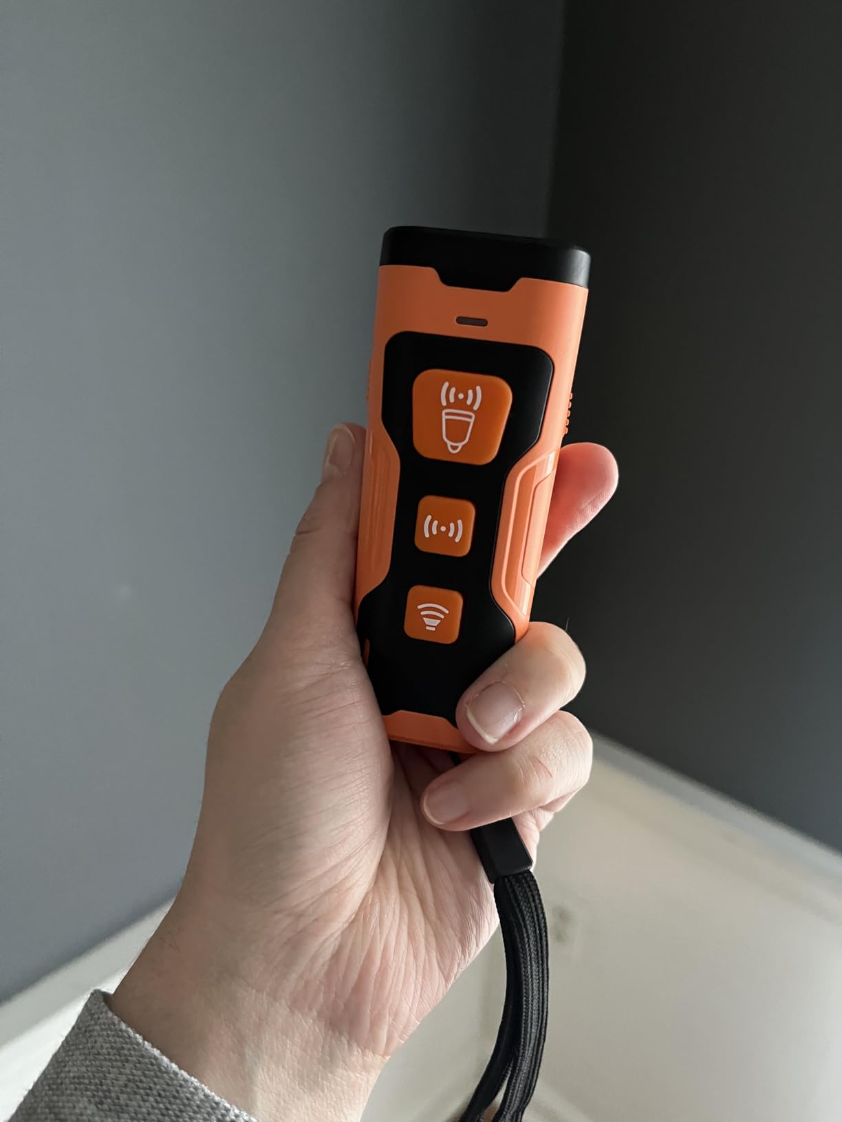 Dog Bark Deterrent Device, 3X Ultrasonic Anti Barking, 6 Training Modes 23 FT Range Barks No More Indoors Outdoors Behavior Correct Safe & Humane Rechargeable Compact Bark Control for Dogs customer photo 2