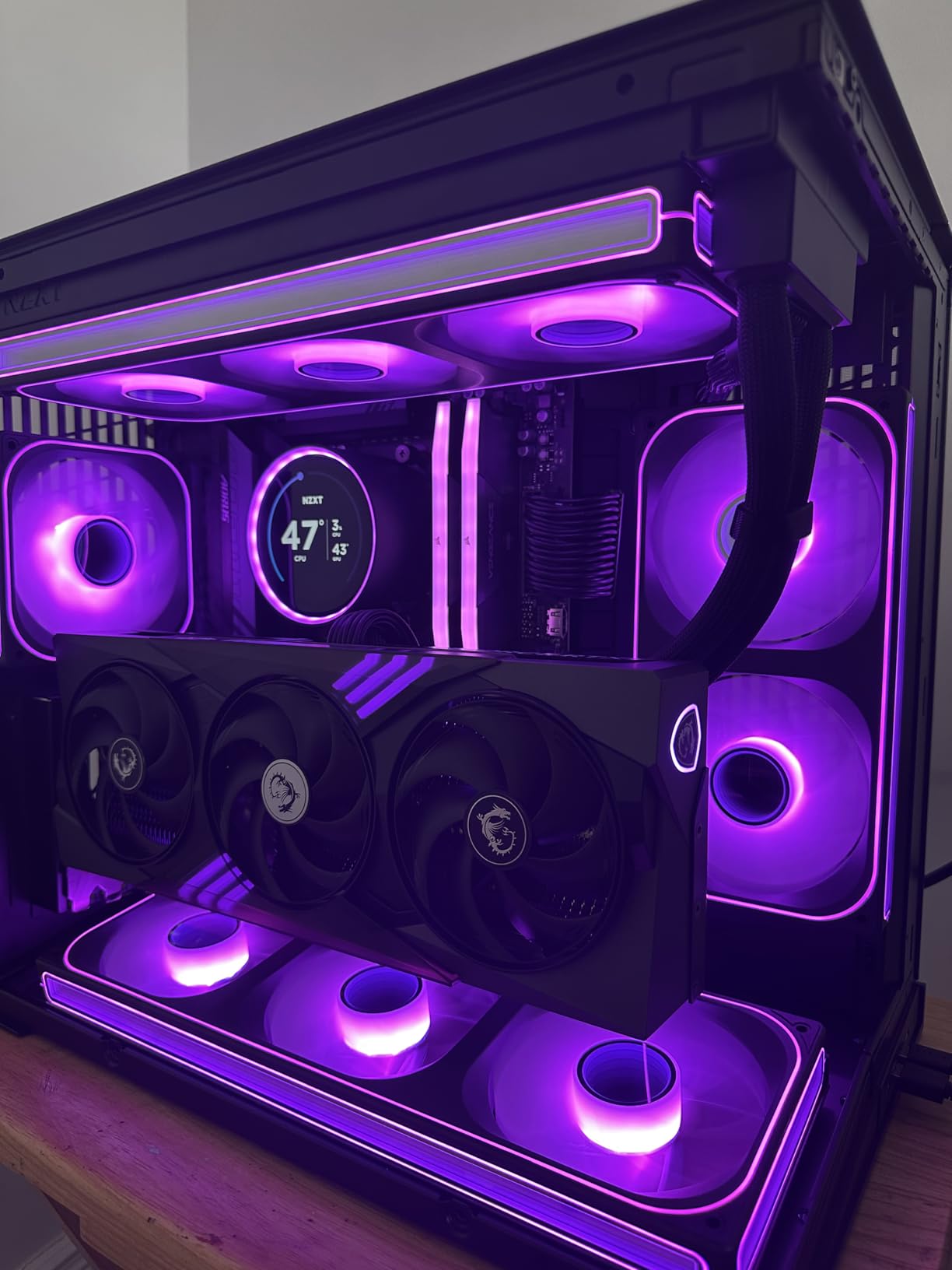 LIAN LI O11D MINI V2 Flow | Compact ATX Mid-Tower Airflow Computer Case | Panoramic View | High-Performance Airflow | Includes 5 x 120mm Reverse Blade Fans | Cable Management | Black (O11DMIV2FX) customer photo 1